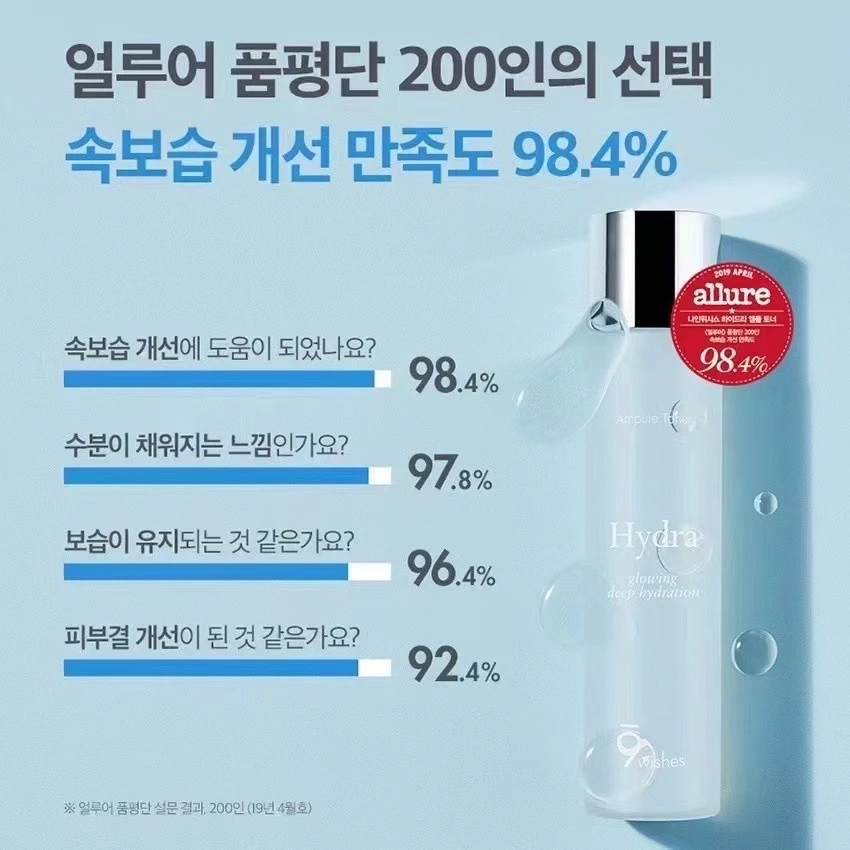 韓國🇰🇷直送✈️9wishes保濕安瓶爽膚水150 ml