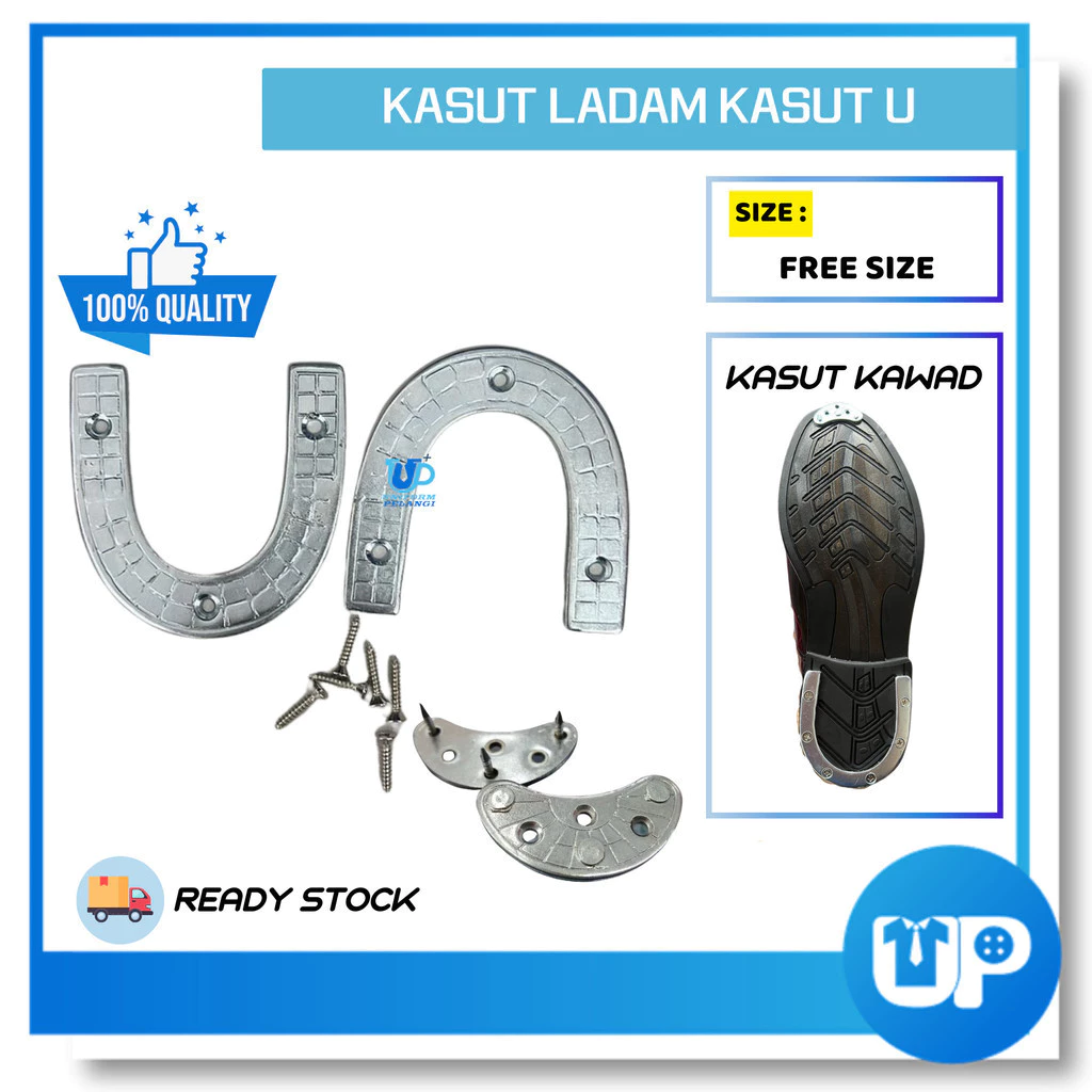 Kasut Ladam Horse Shoe U Shape Ladam Besi Kasut Boot untuk Kawad Ladam Depan Kasut Potong Ladam U