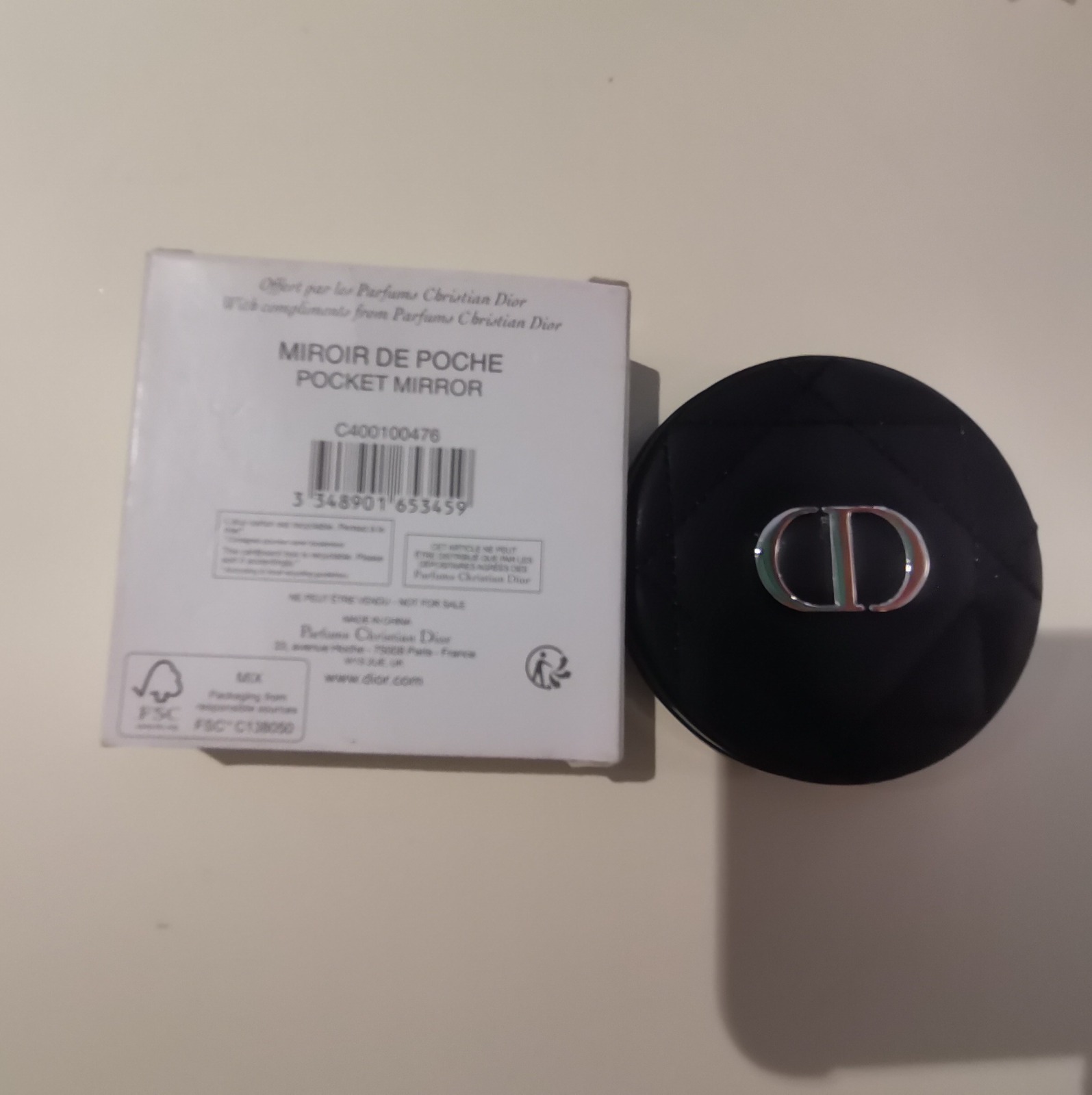 【現貨】Dior 專櫃贈品雙面小羊皮化妝鏡
