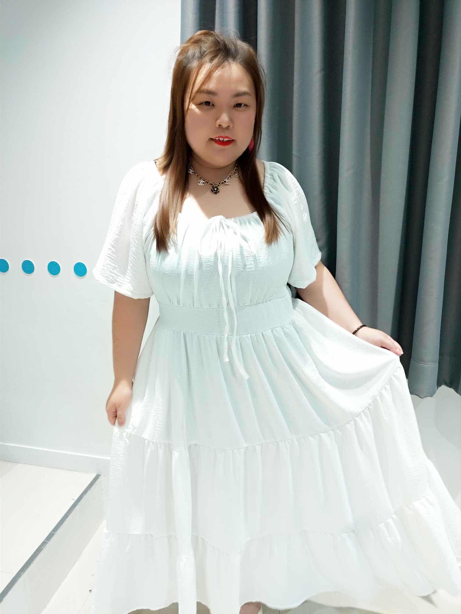 DSD08 U领拼接款连衣裙