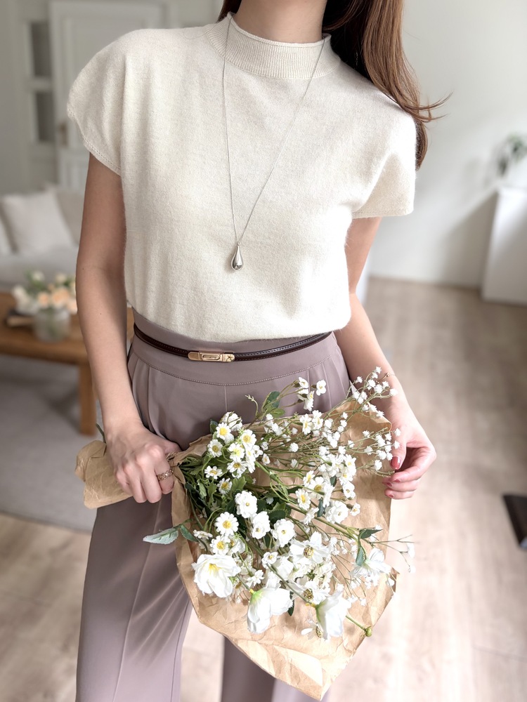 Daily Angora Knitted Top (Ivory)