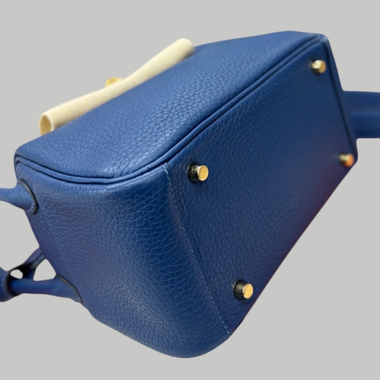 Hermes Lindy Mini 藍色金扣