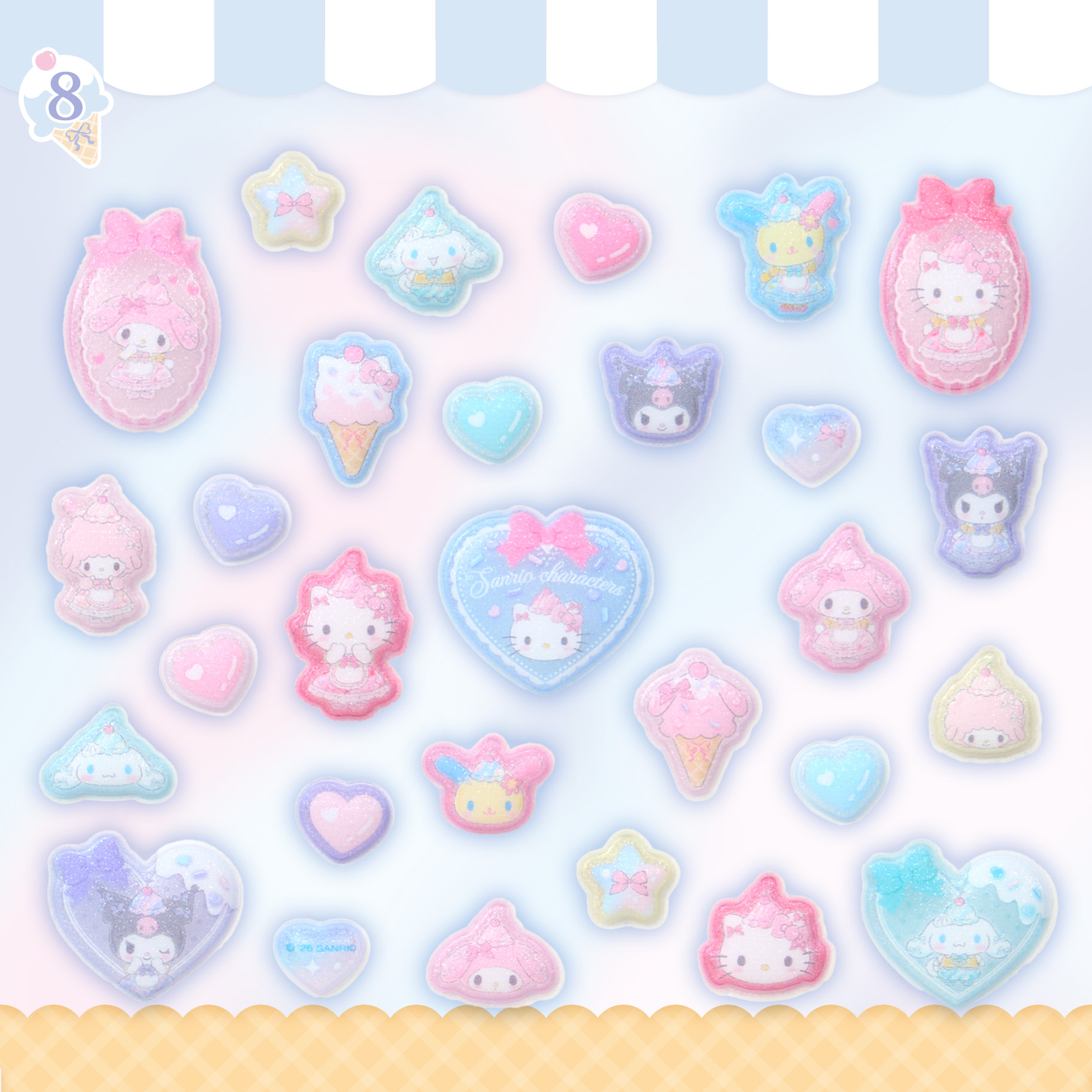 🌸 【預訂】夏日雪糕店系列-No.8-Sticker Set