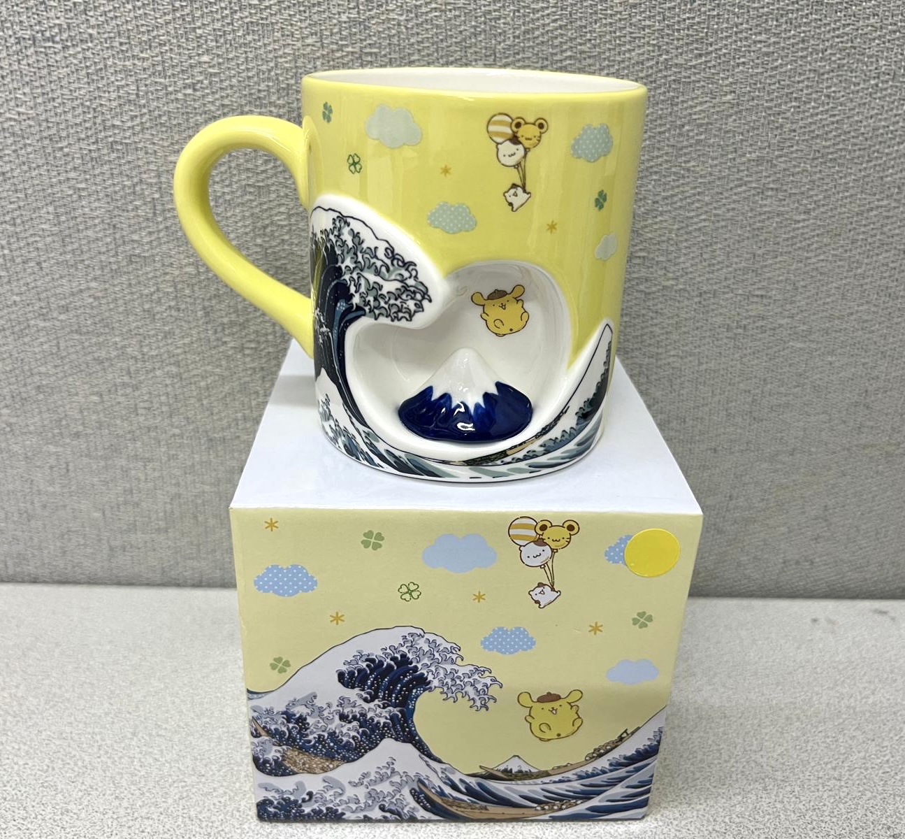 🎌日本直送🎌 Sanrio 立體富士山 《神奈川沖浪裏》主題杯 