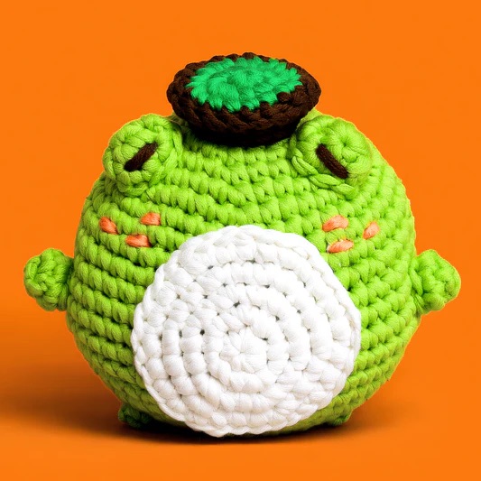 📦訂購 美國代購 Mini Crafts Bean The Matcha Frog Crochet Kit DIY 青蛙鉤針編織裝飾套裝 