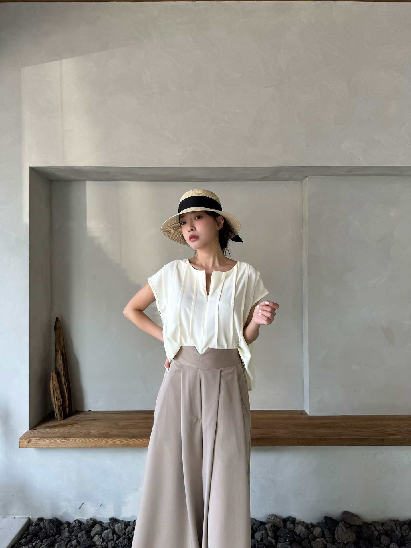 MG23_05 蝙蝠拉鍊TOP (3色)