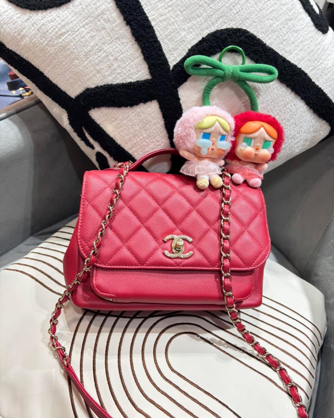 CHANEL Business Affinity Medium 2way bag A93607 荔枝牛皮 100%Authentic, 98%New ✅28card✅Box