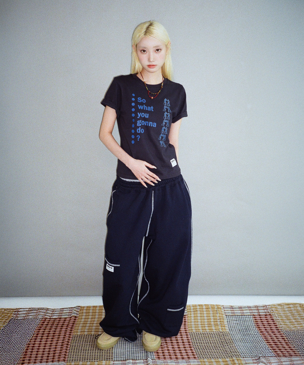 🇰🇷訂購｜SEW-B 26SS｜What so semi-cropped short-sleeve tee 4色 