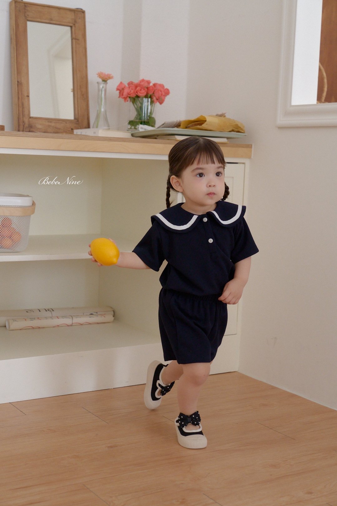 ☀️預訂 韓國直送☀️🇰🇷Bebenine兩色海洋風水手領短袖上下套裝