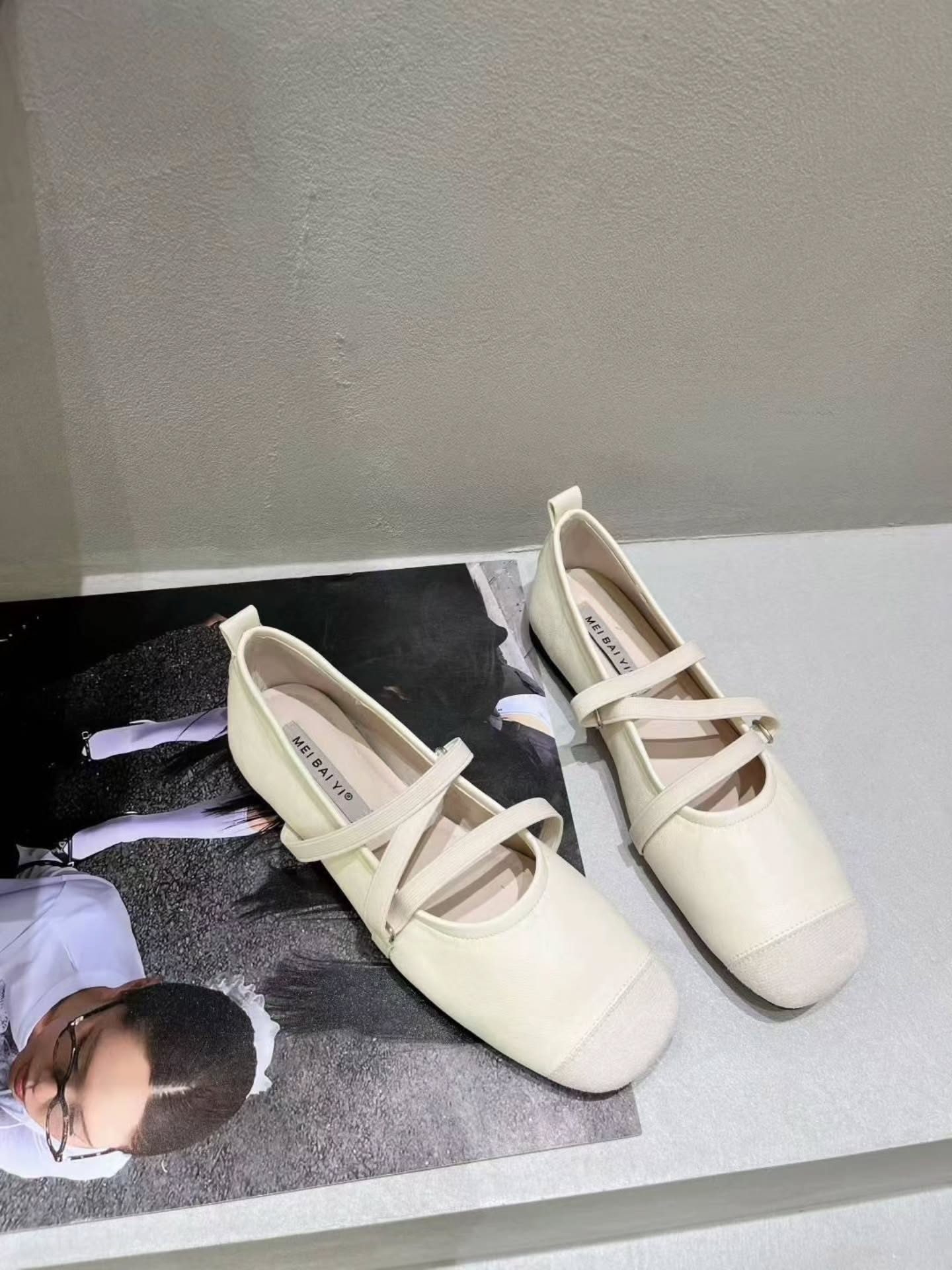 6638-85 法式芭蕾风交叉带单鞋 🇨🇳