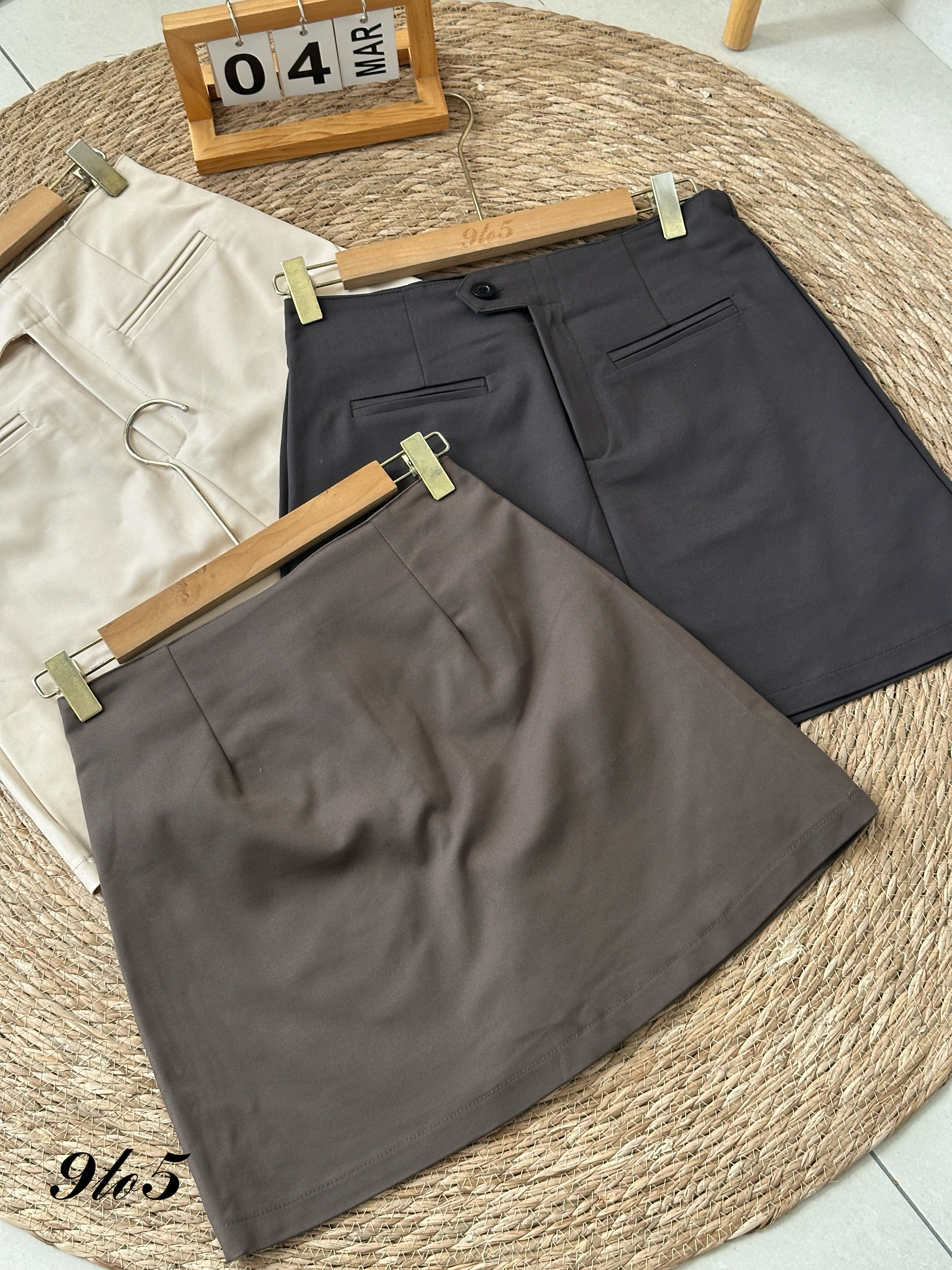 S1799 A Line Short Skirt - 4 Colors 