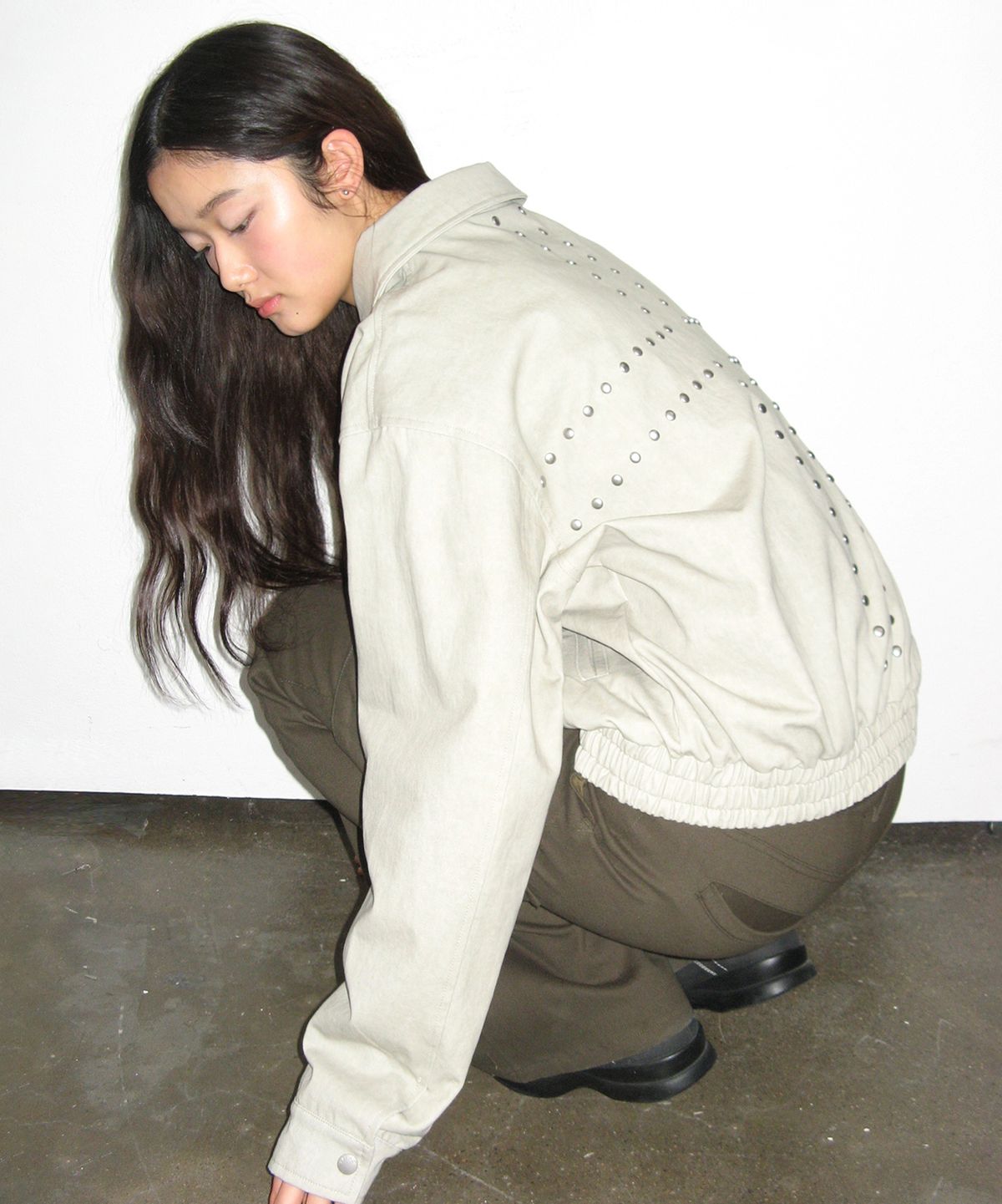 🇰🇷訂購｜PLACE STUDIO 26SS｜Studded Point  Work Zip-Up Jacket 2色