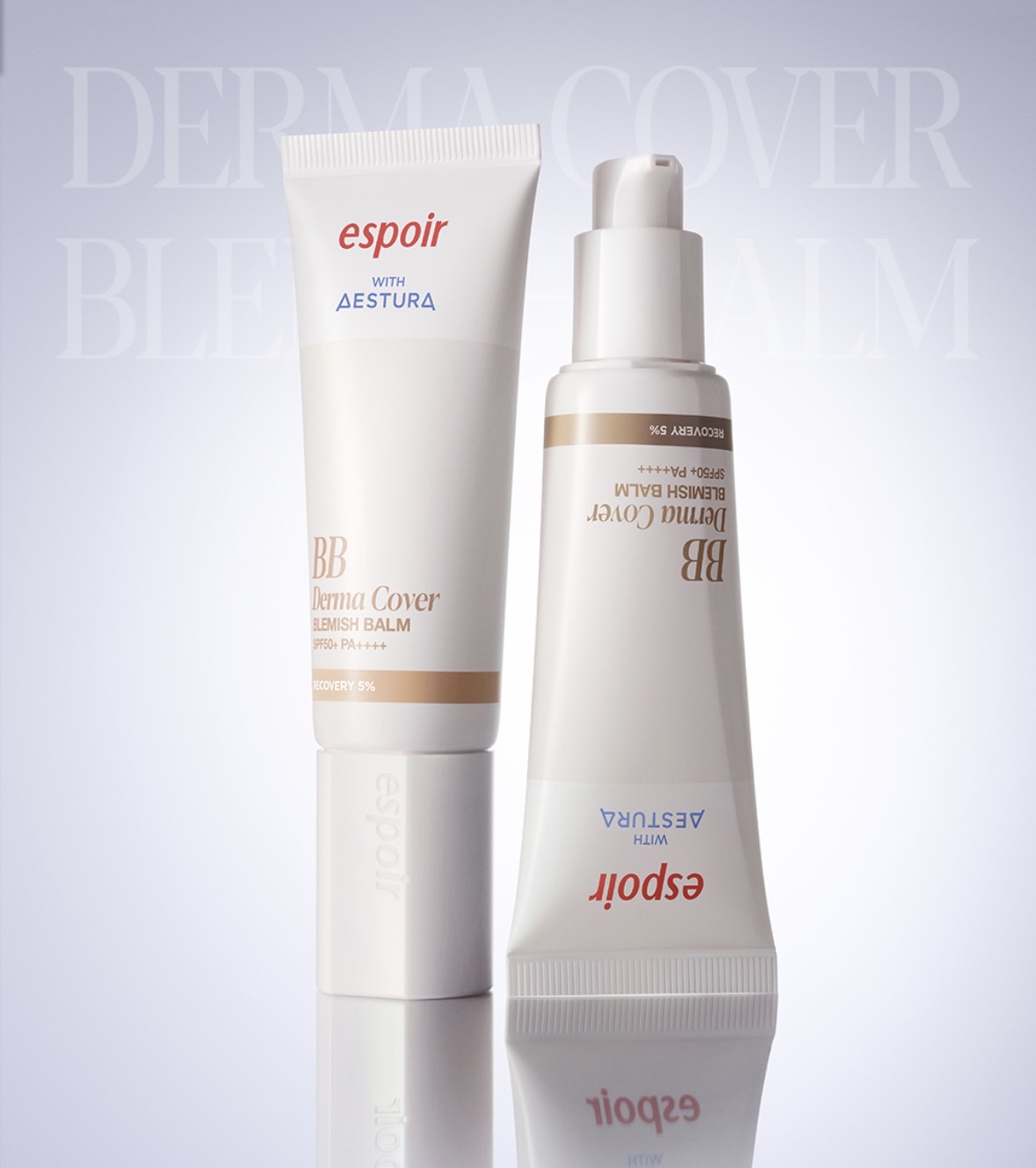 [韓國espoir] espoir x AESTURA 共同研發 BB Derma Cover BLEMISH BALM SPF50+ PA++++ 限時送AESTURA Cleansing Form 2x30g (預購商品）