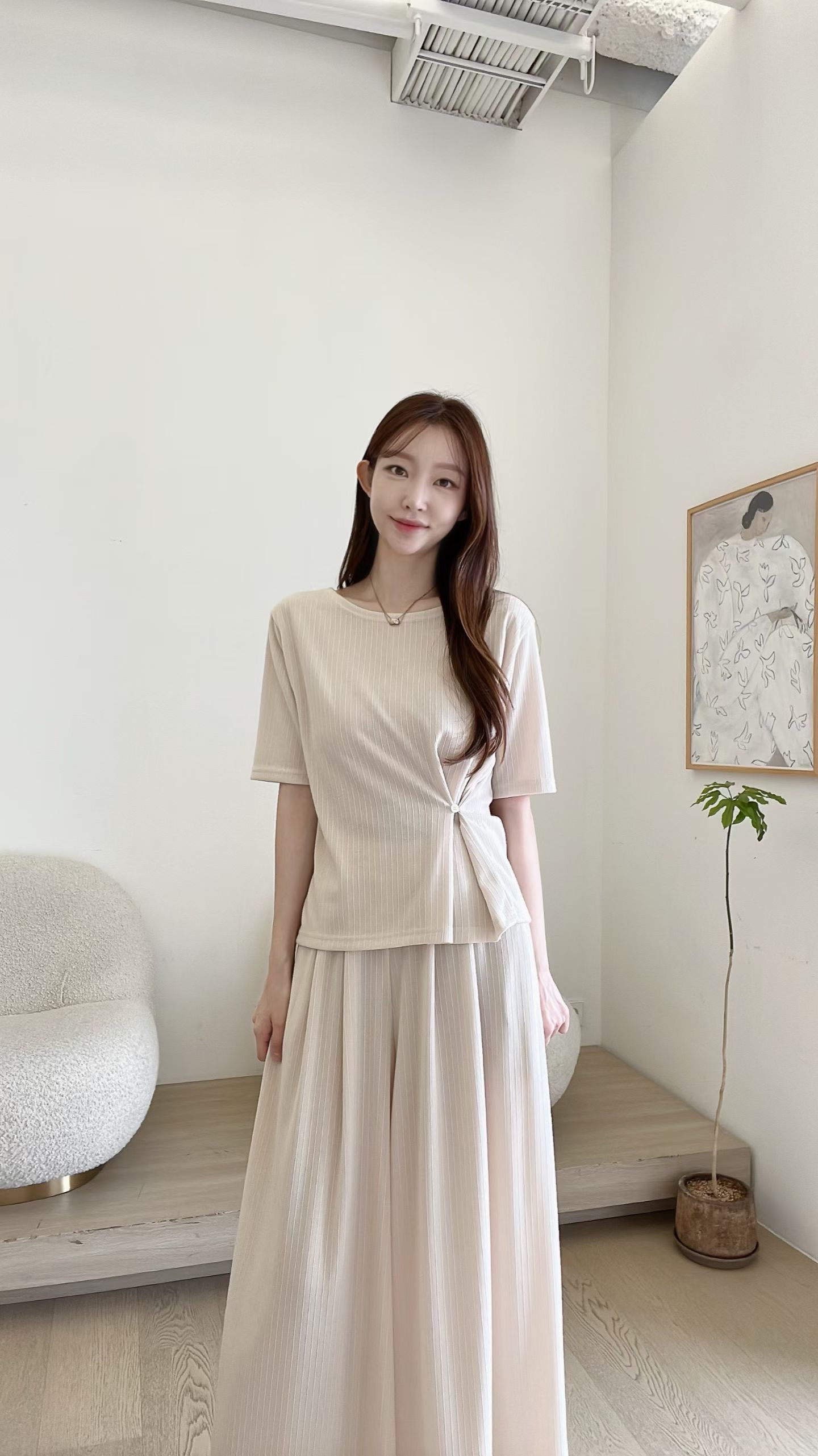 FV33_04 鈕扣修身TEE (3色)