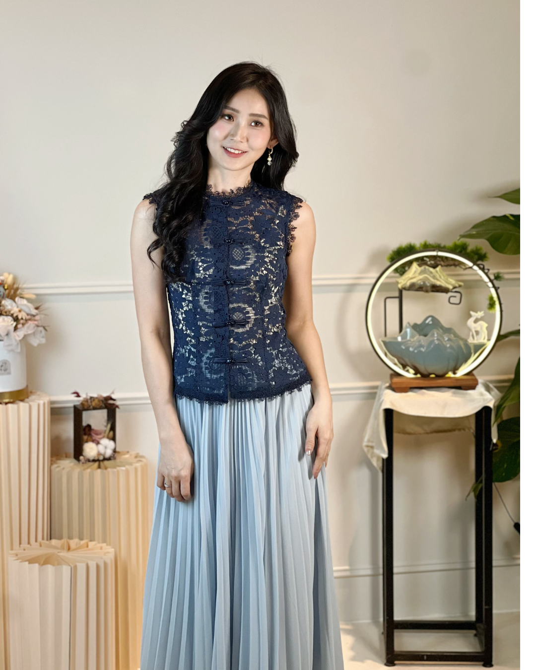 5104 Quintina Pleated A Line Skirt 