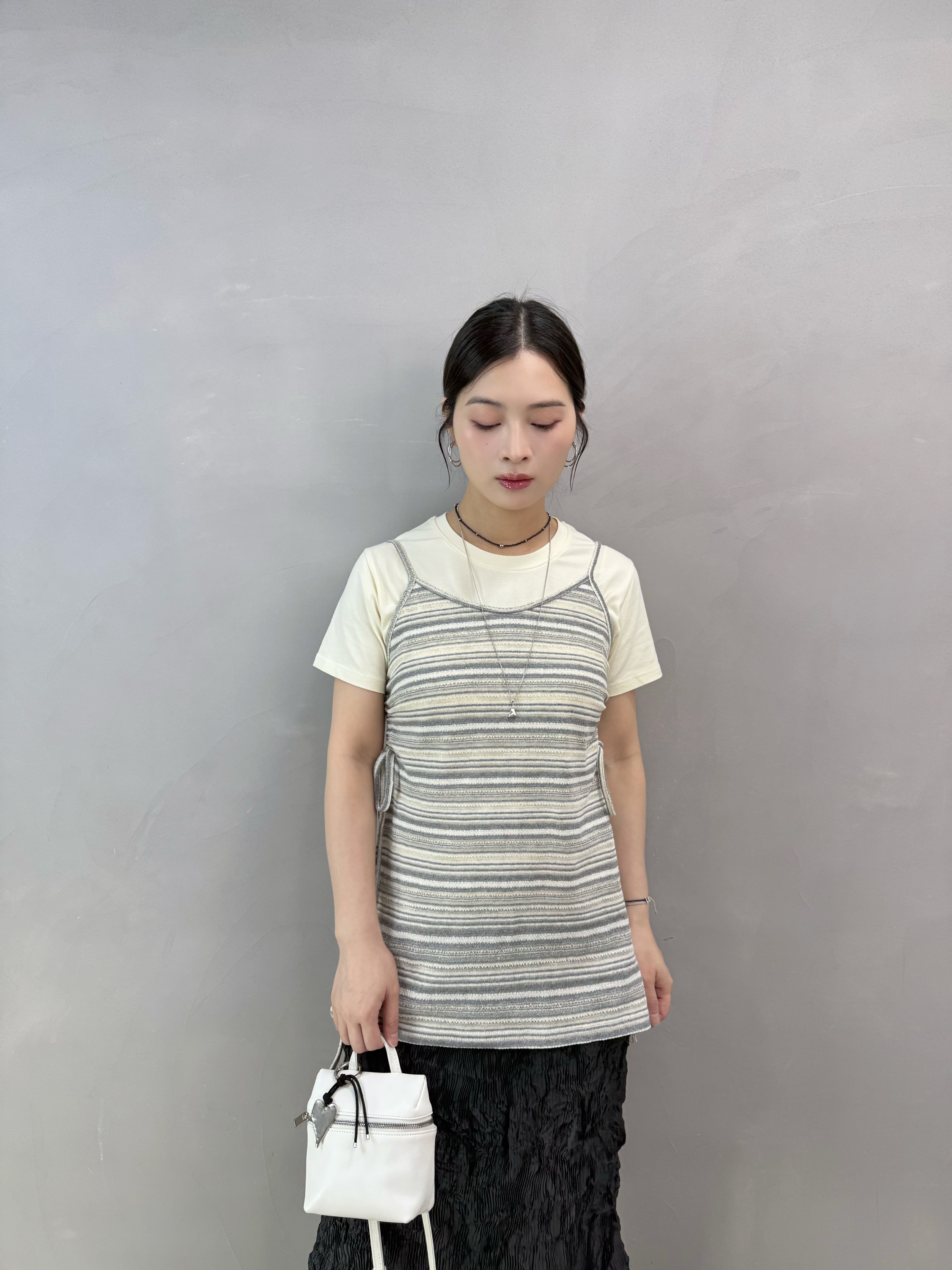 R64 拼色橫間束腰吊帶