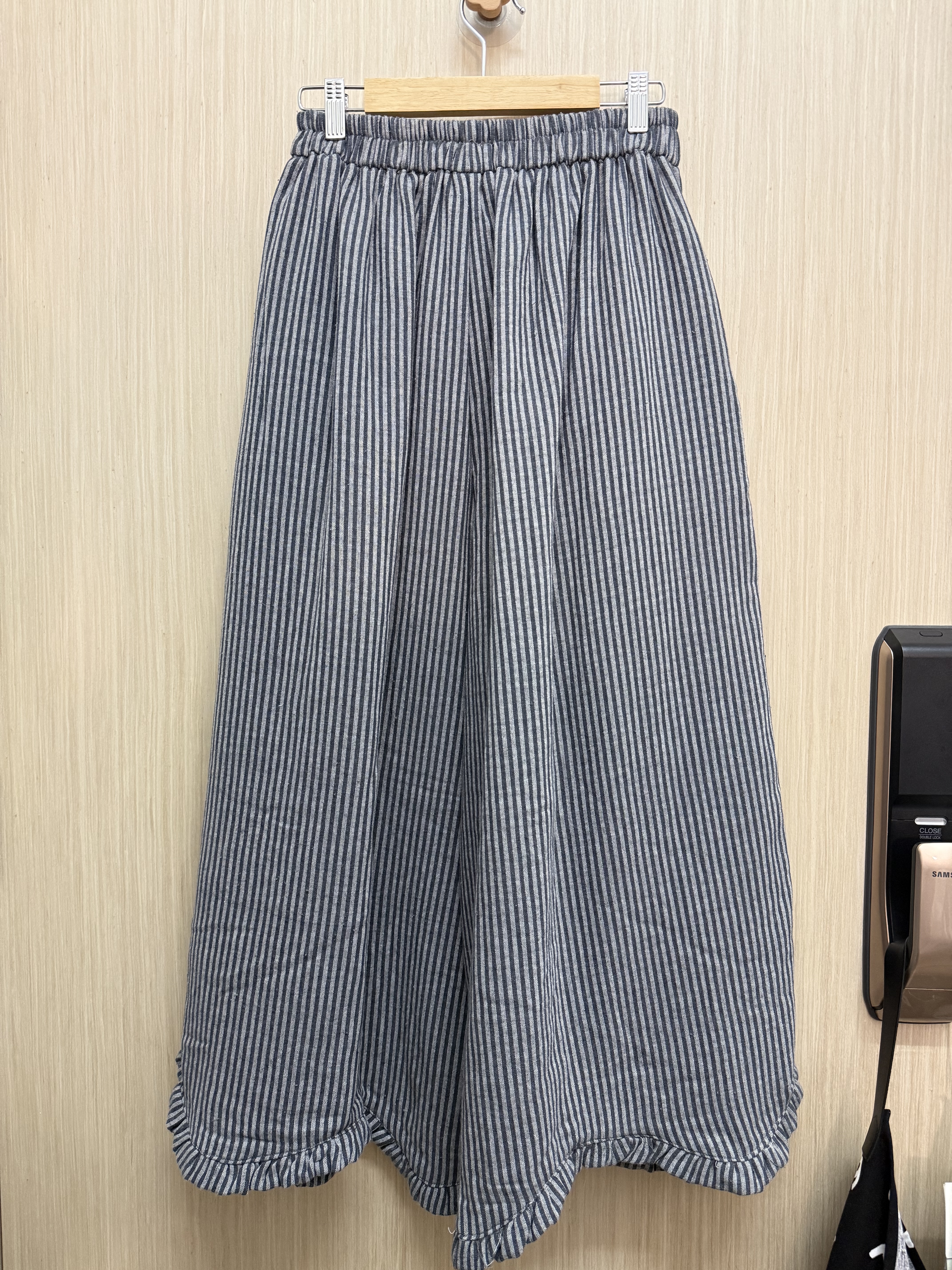 直間捲邊闊腳裙褲