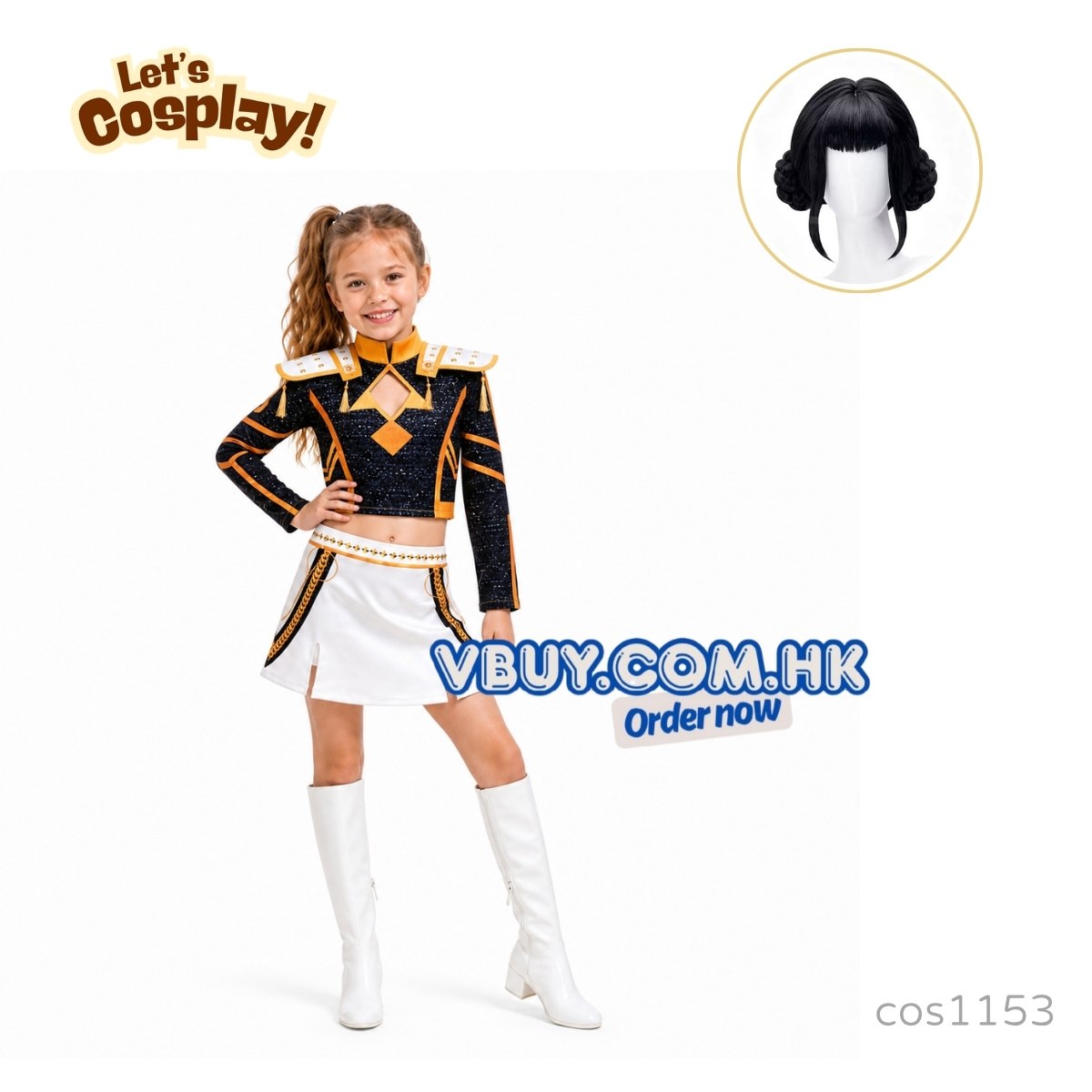 Zoey 黑金Cosplay服裝女童 Kpop Demon Hunters Costume 兒童舞台表演角色扮演套裝 Lets Cosplay cos1153