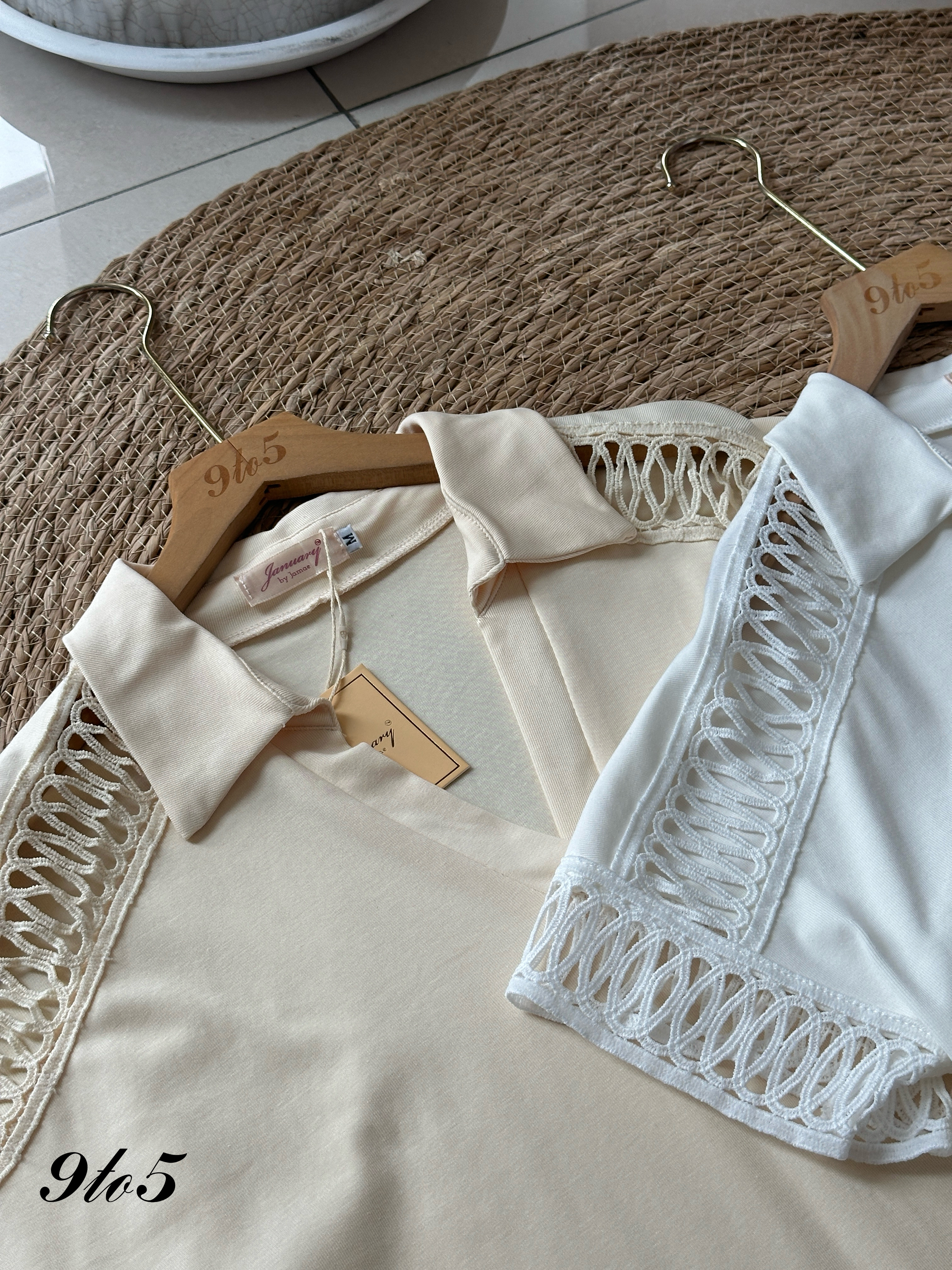 T4061 V Neck Polo Tee - 4 Colors