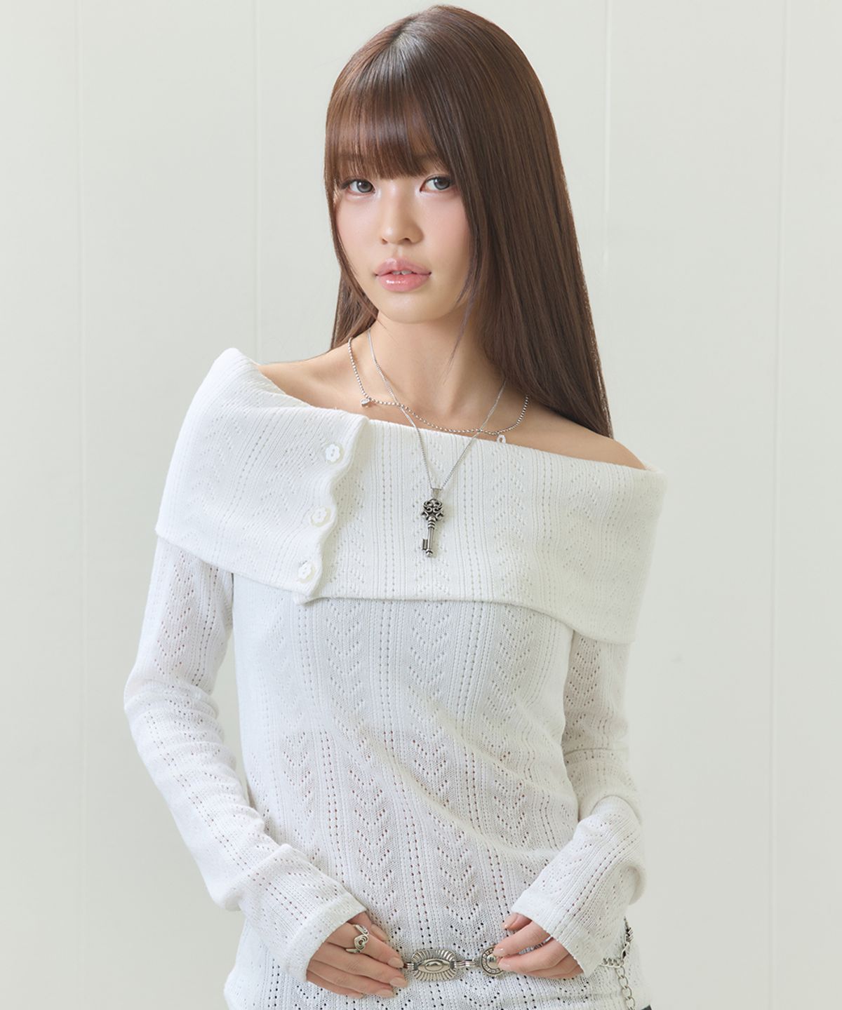 🇰🇷訂購｜LUV IS TRUE 26SS｜EL OFF-SHOULDER KNIT  3色 