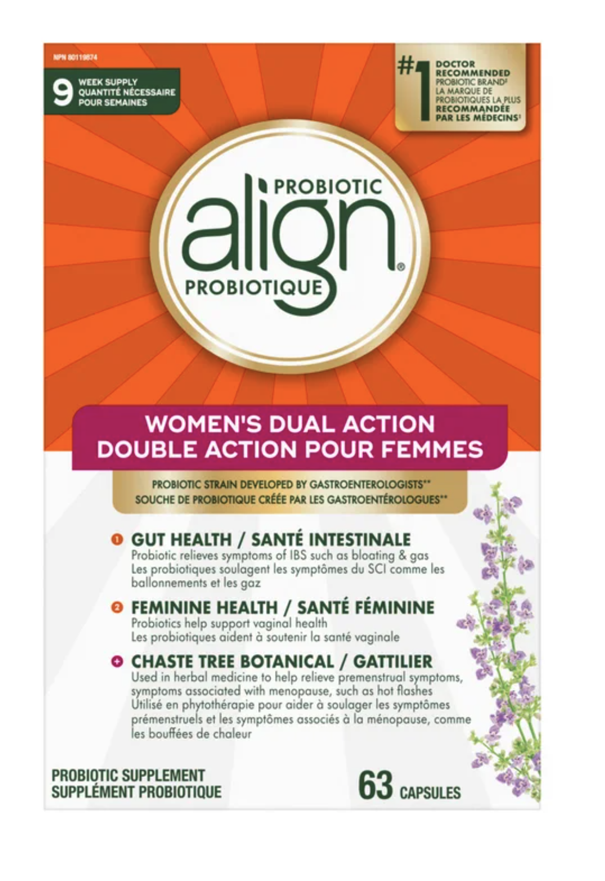 ✨ Align 女性雙重作用益生菌（63粒）