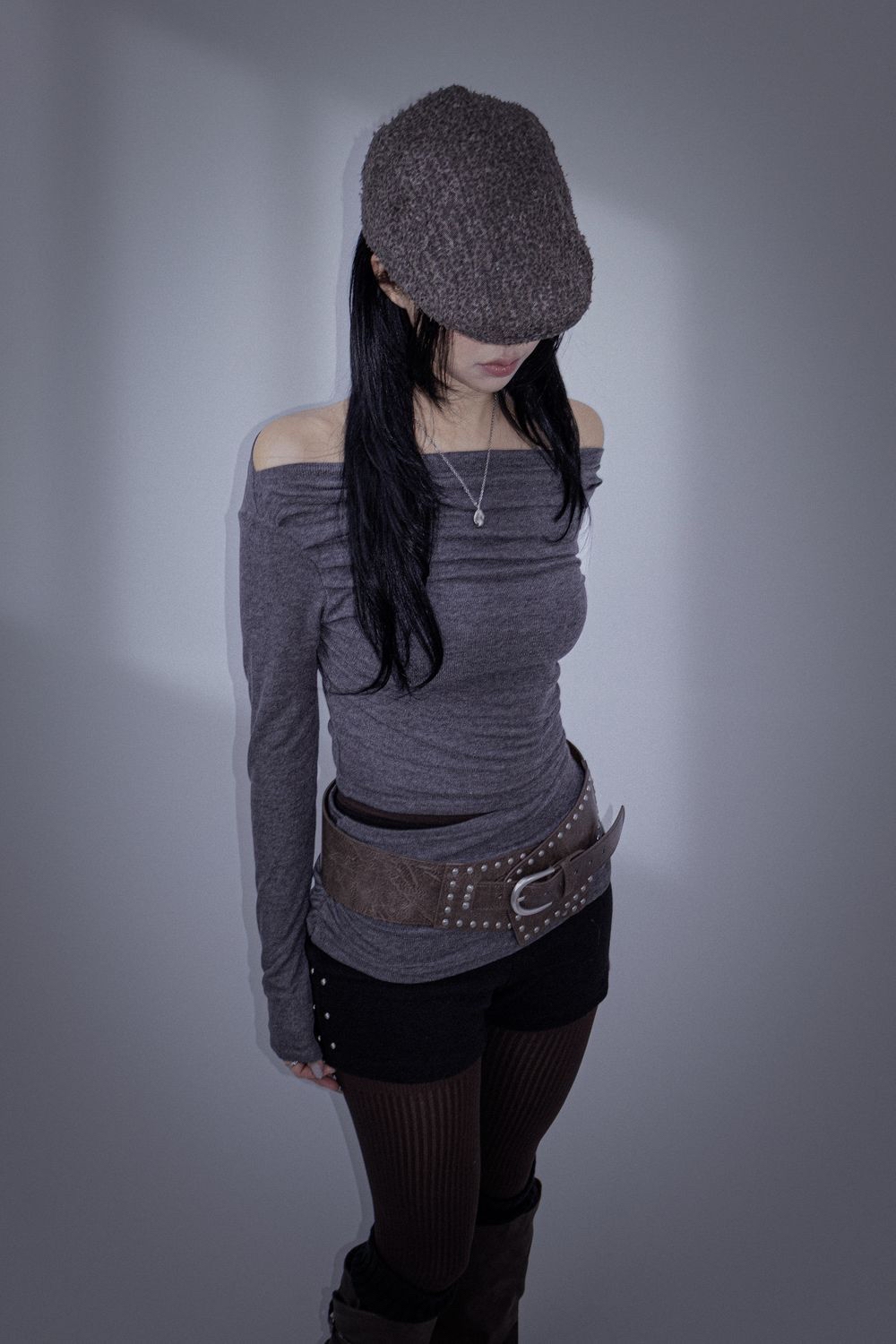 Cutout Off-Shoulder Ruched Top