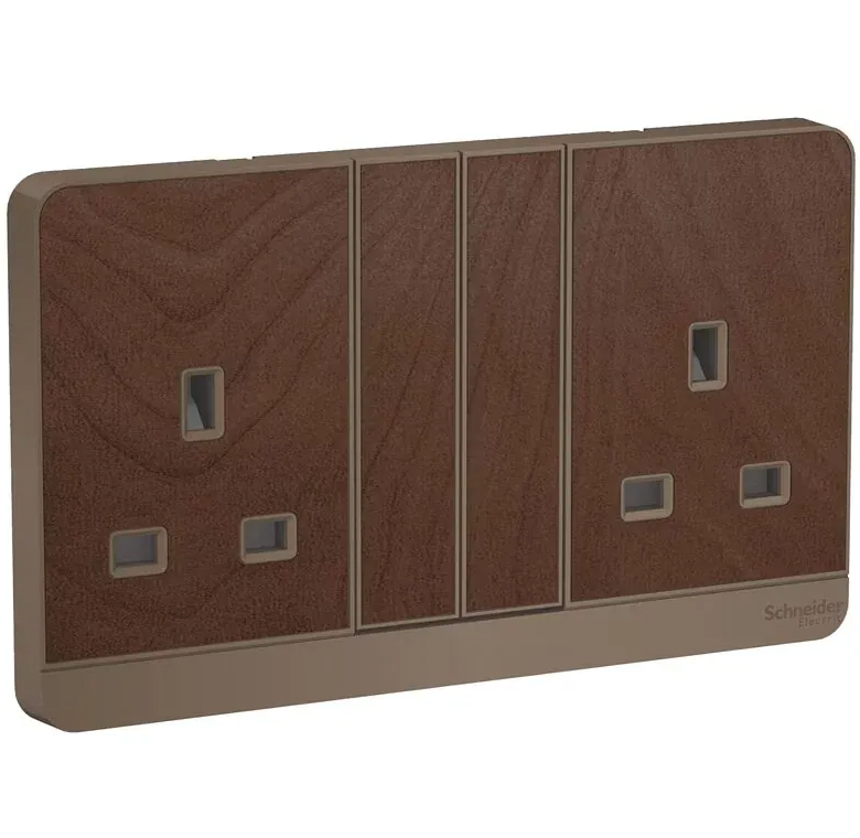 Schneider 施耐德 奐尚 13A 兩位連保護門有掣插座 E83T25_WG_C5