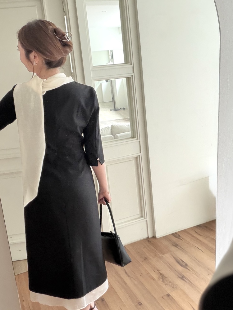 Therese Scarf Dress (Black)
