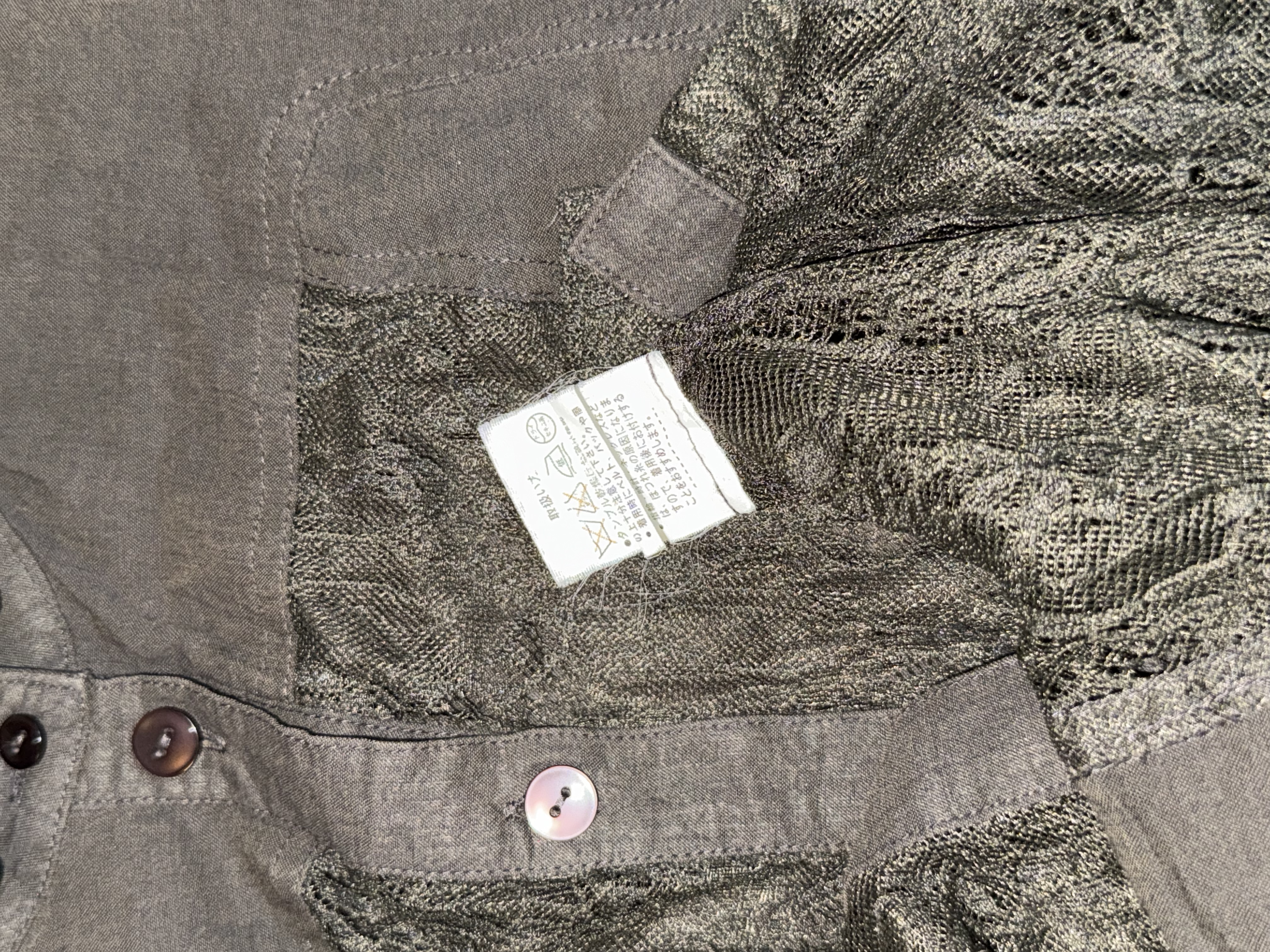  Sleeveless Button-down Dress with Lace Trim