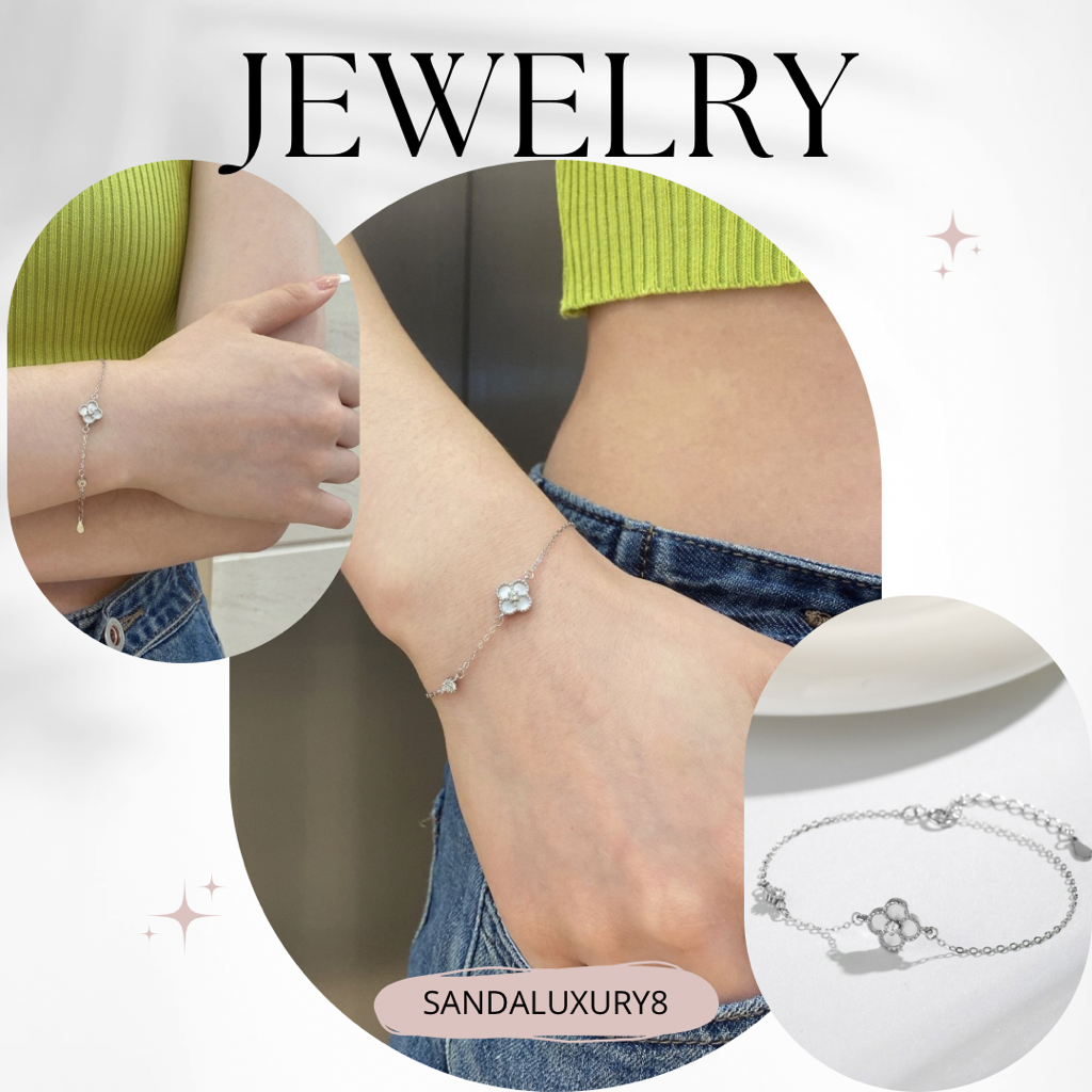 Silver Black Cubic Zirconia Bracelet  -  Sandaluxury8 