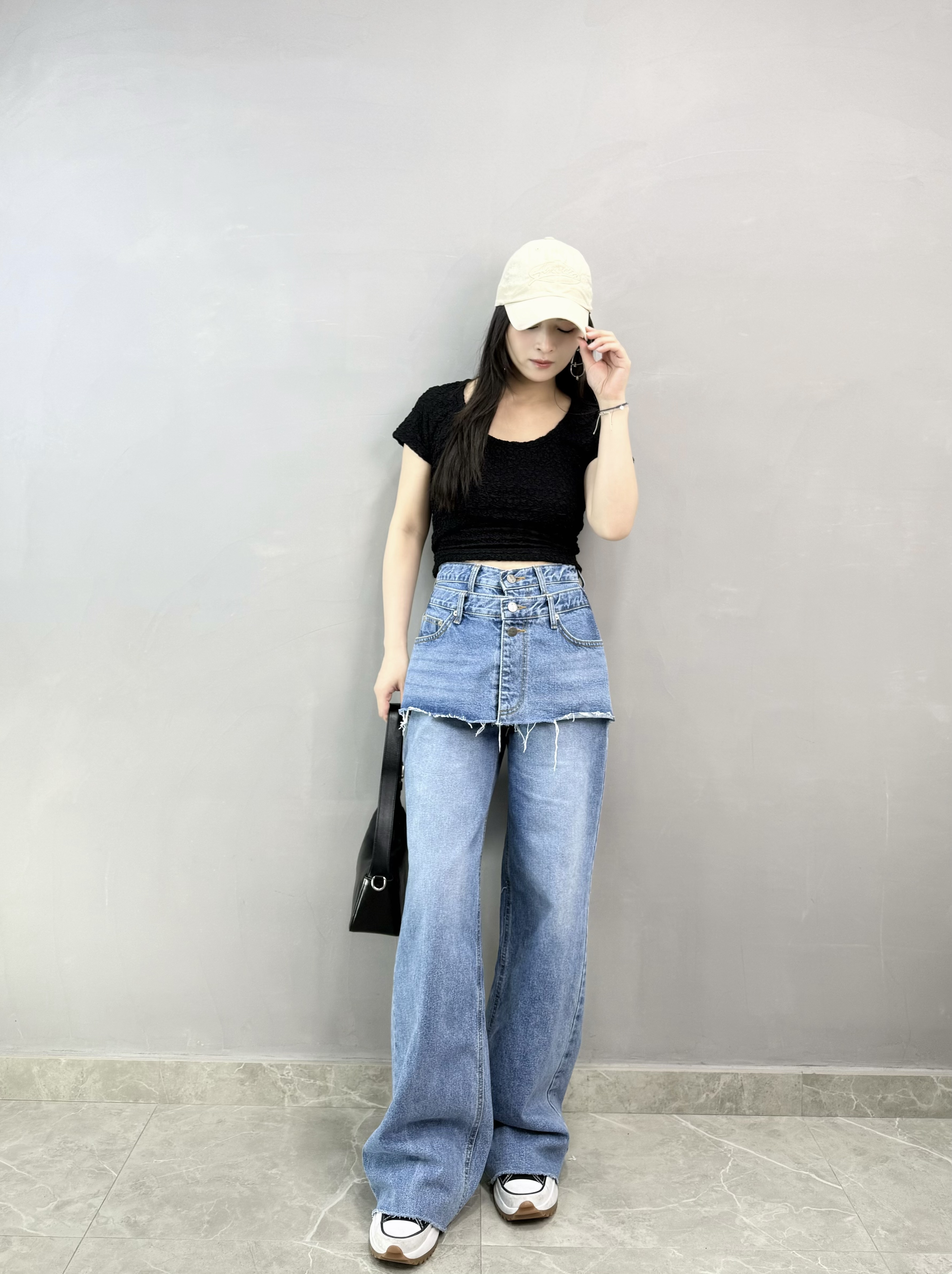 M64 牛仔裙闊褲