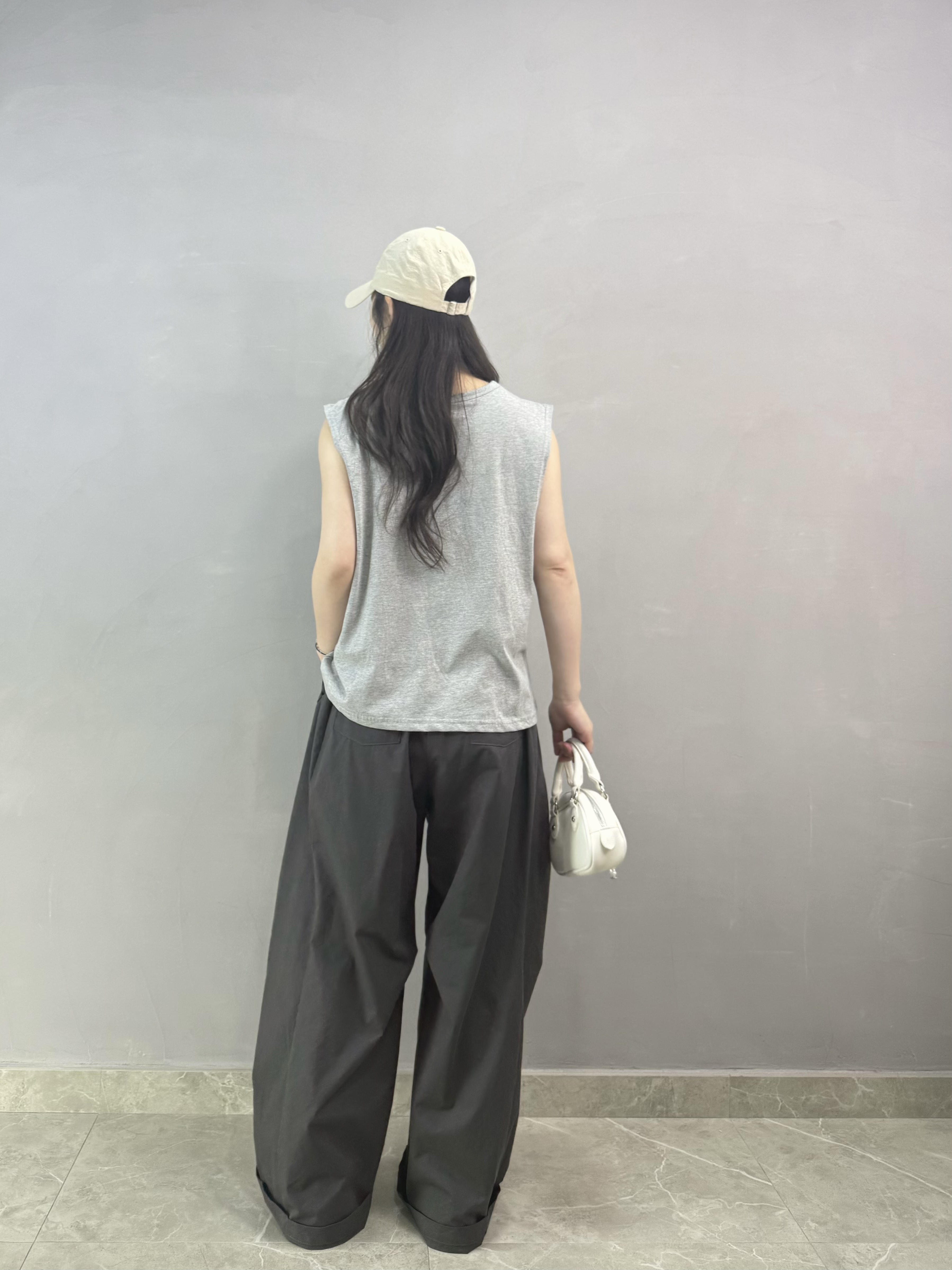 W76 細字假兩件背心