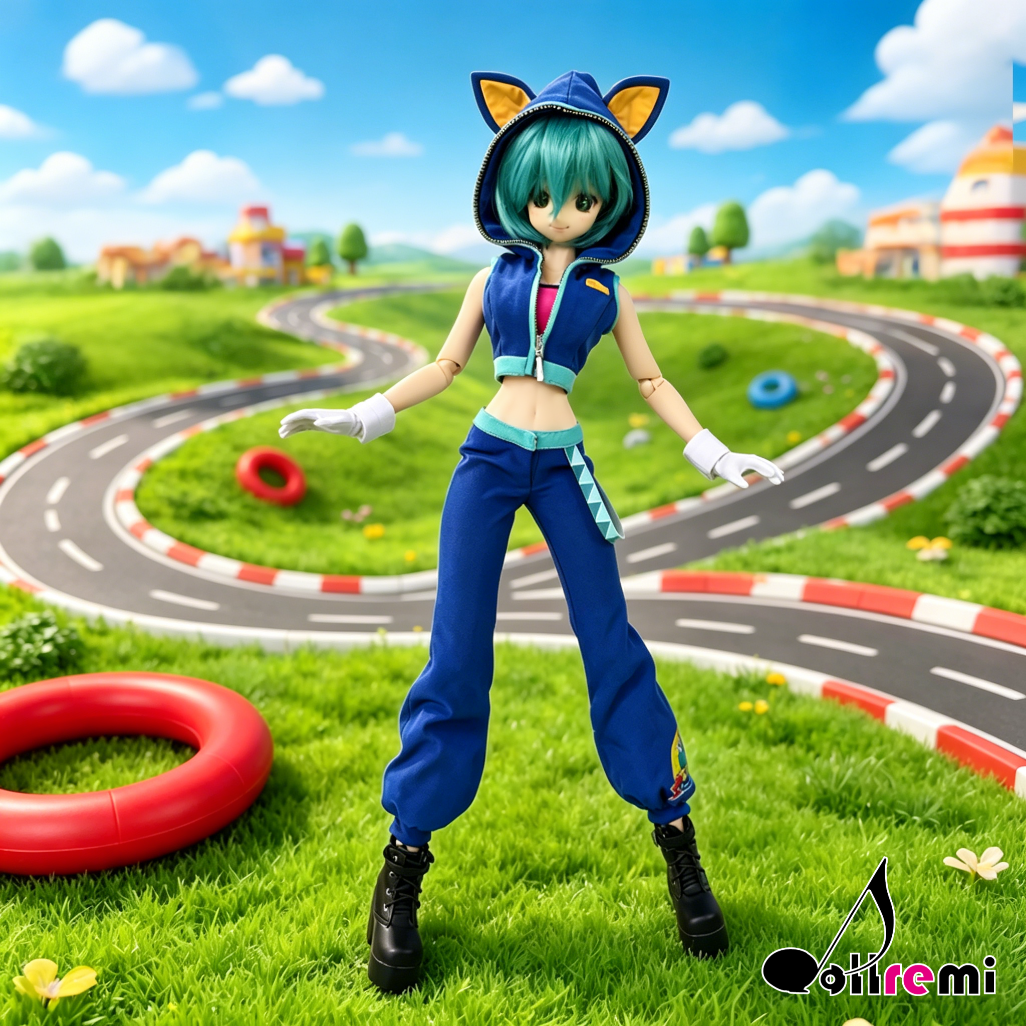 【dollremi】(DD0925) COS Hatsune Miku Project DIVA Arcade - Sonic Style 初音未來 - 歌姬計劃 街機版