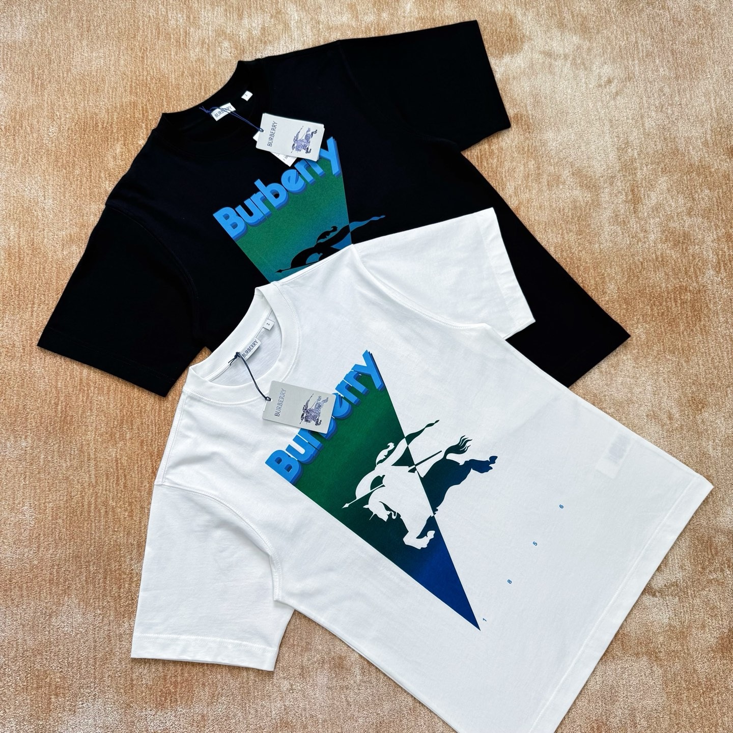 【原單】BURBERRY EKD Cotton T-shirt 戰馬騎士印花短袖Tee