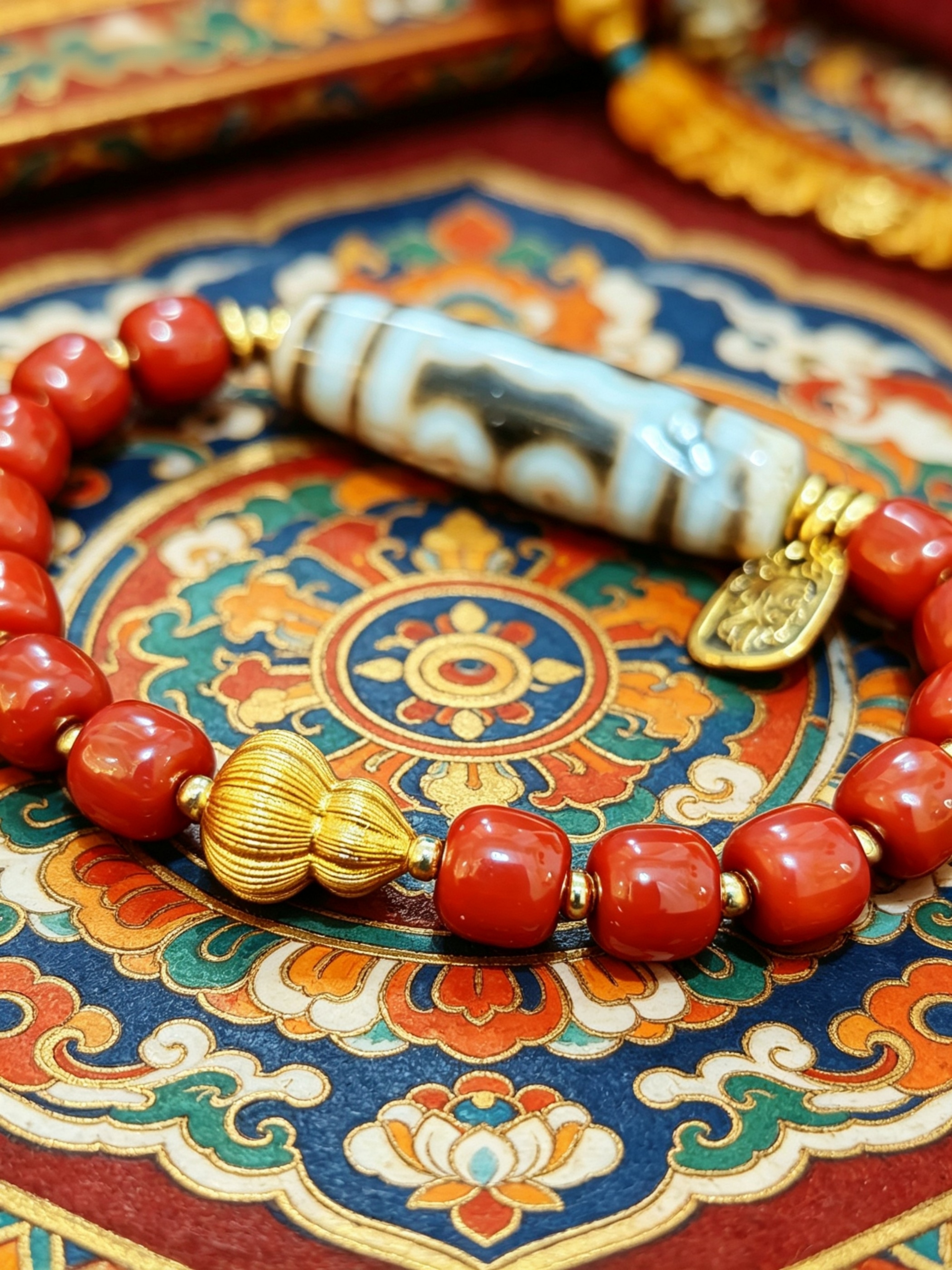 「轉山枯珠五眼天珠」26049