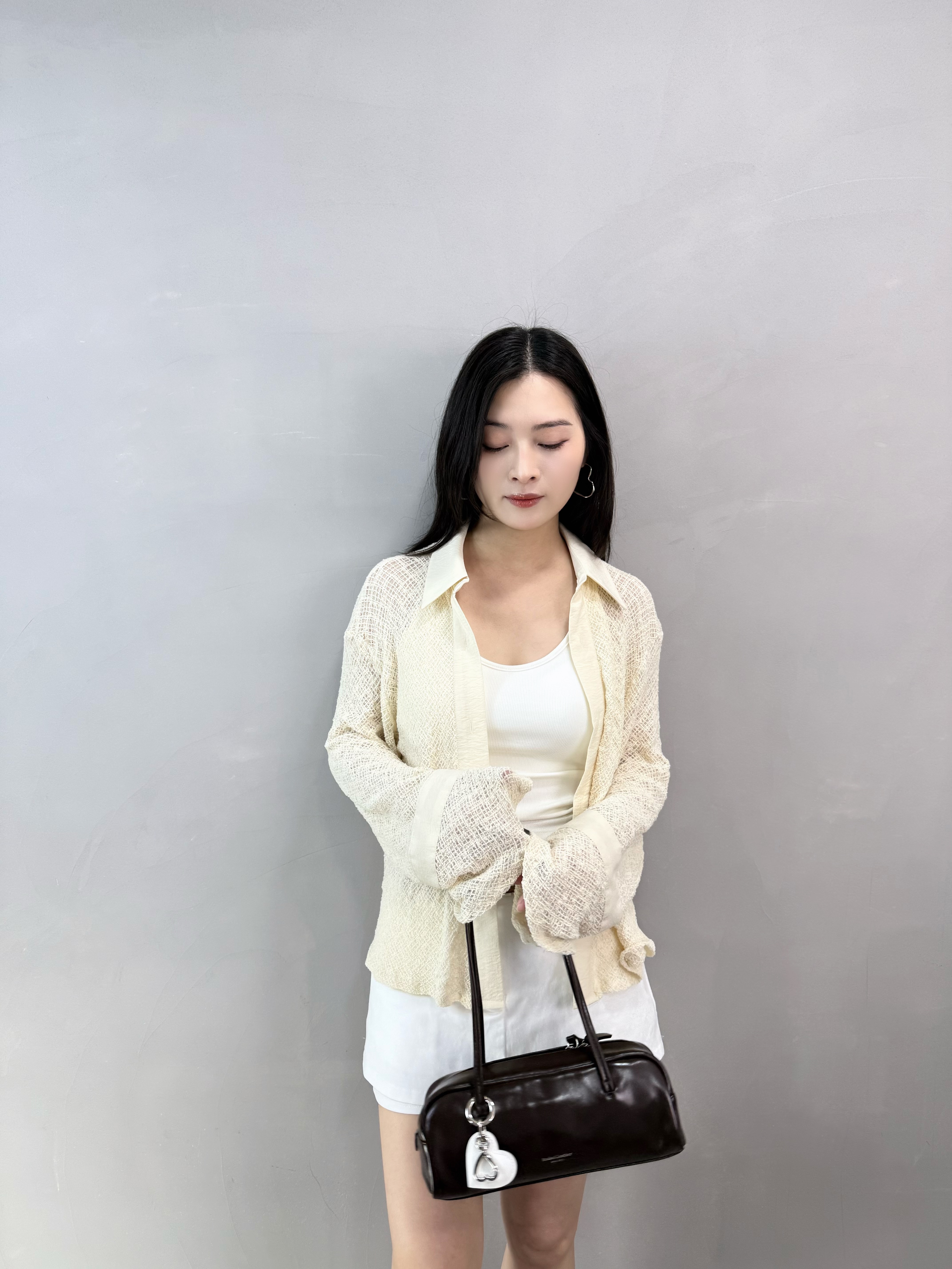 K87 兩著綁帶通花Top