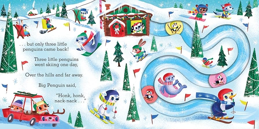 Five Little Penguins ：A Slide and Count Book