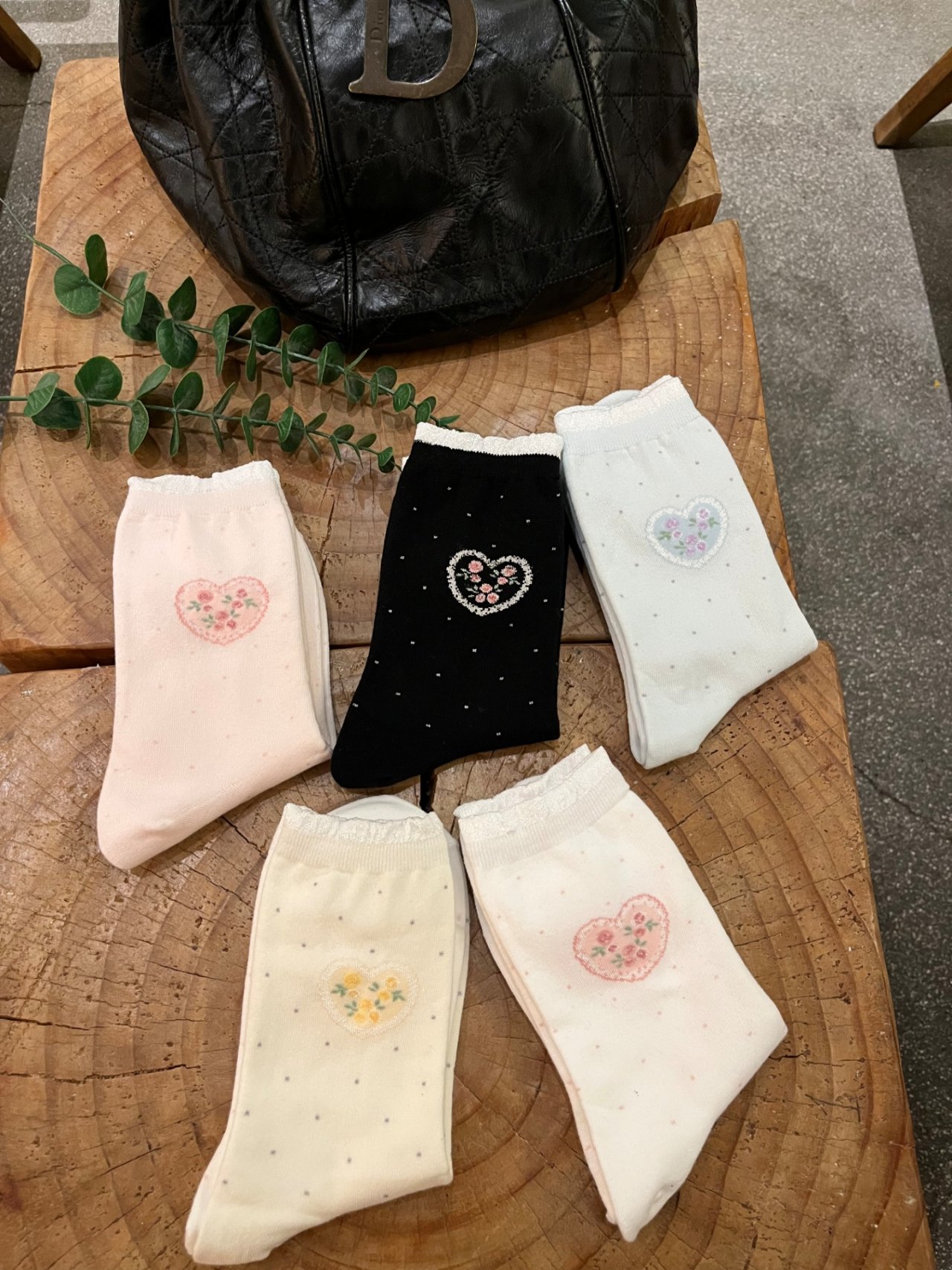 KKY Cushion Flower high socks