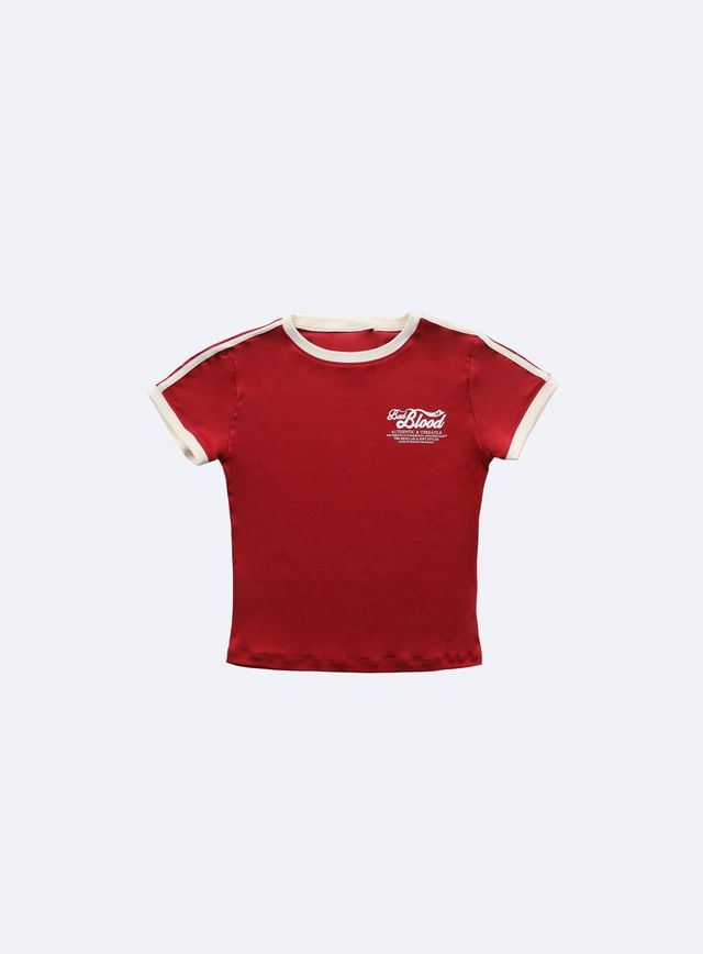 ◆BADBLOOD◆ Vintage Logo Slim T-Shirt Cream w-tee24-047 badblood – BBGSHOPHK