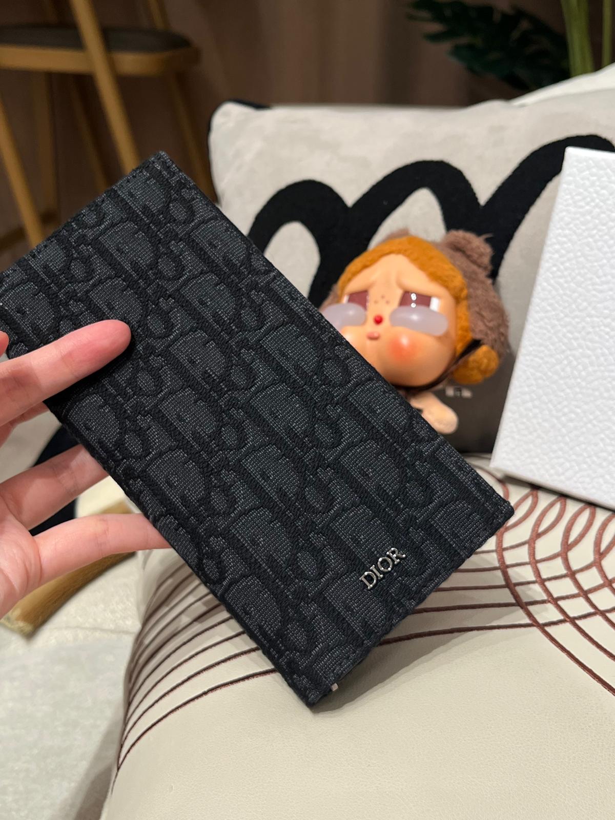 未使用品 Dior Long Vertical Wallet Black Dior Oblique Jacquard 100%Authentic, Unused ✅Box