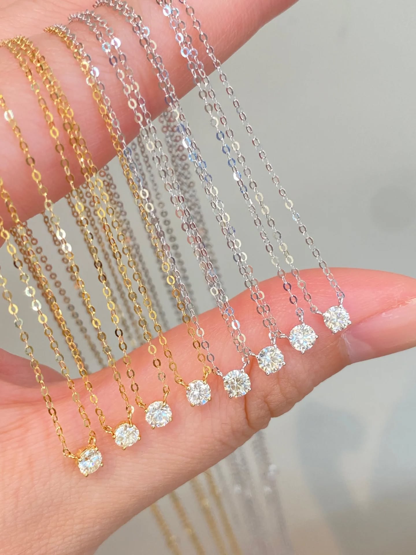 15分爆閃四爪鑽石項鍊 四爪鑲嵌閃耀天然鑽💎  18K鑲嵌天然鑽石💎