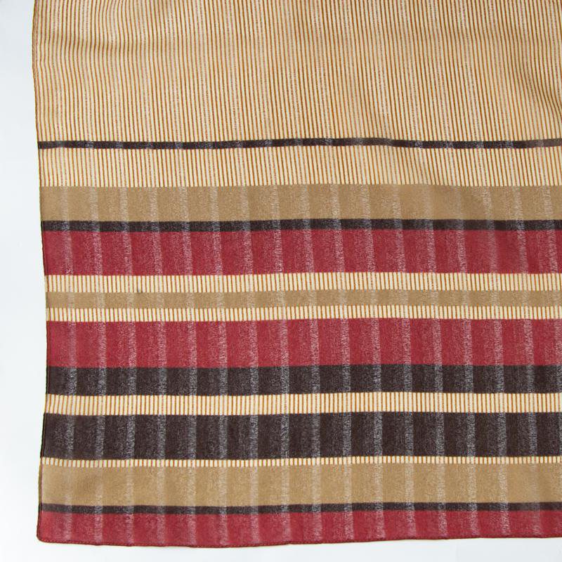 C.a. 1970s Retro Colour Tone Stripe Pattern Soft & Half Sheer Scarf from Germany(EV379)