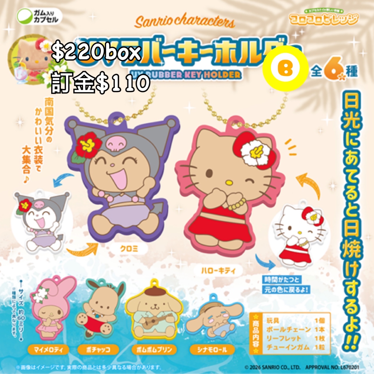 Preorder預訂7/2026年sanrio食玩原盒