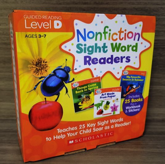 Scholastic Nonfiction Sight Word Readers ABCD 學樂小讀者 入門關鍵詞 高頻詞 基礎詞｜4 boxes 100 books｜點讀版