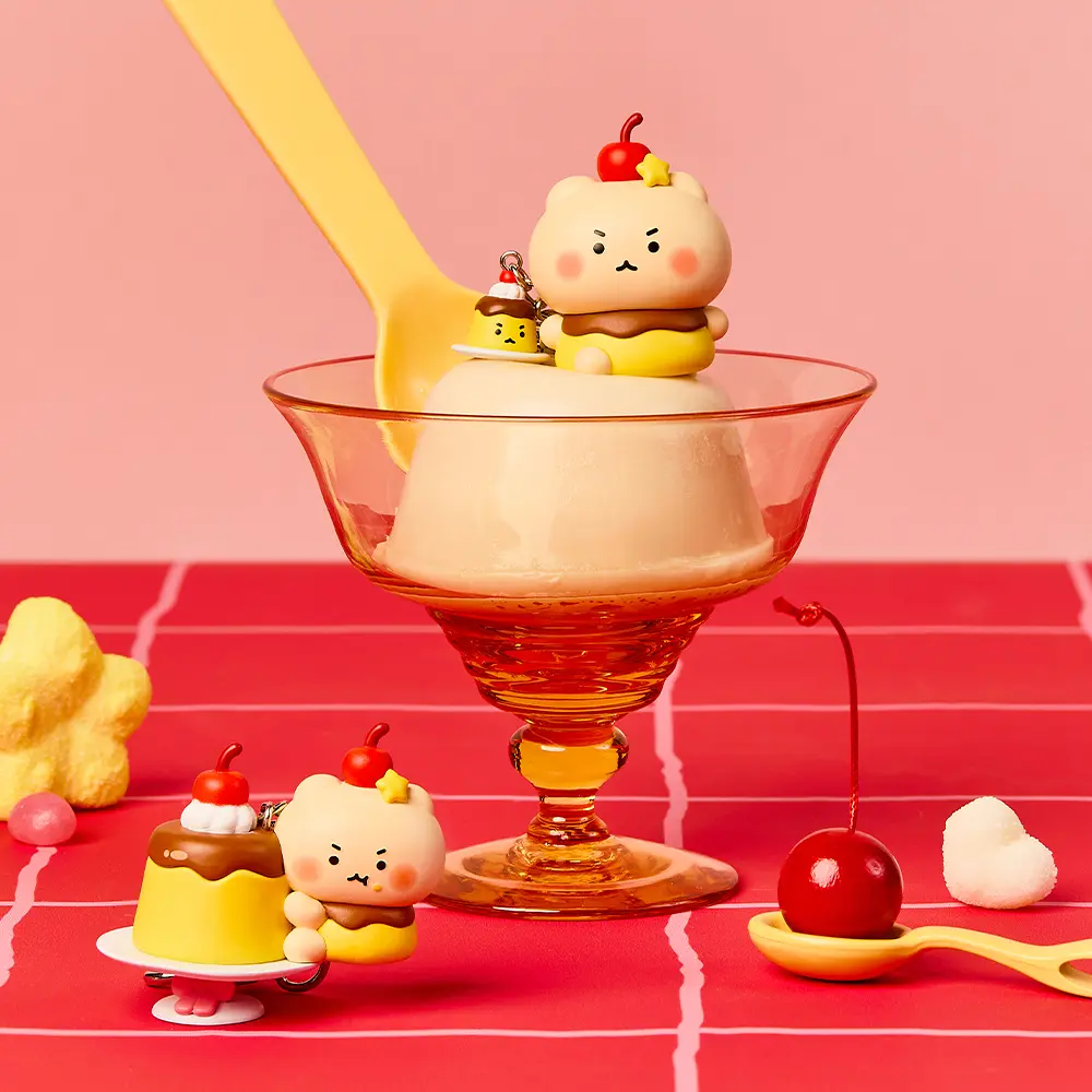 [망그러진곰 Manggom x OLIVE YOUNG] ruity Sweets Figure Keyring 盲盒