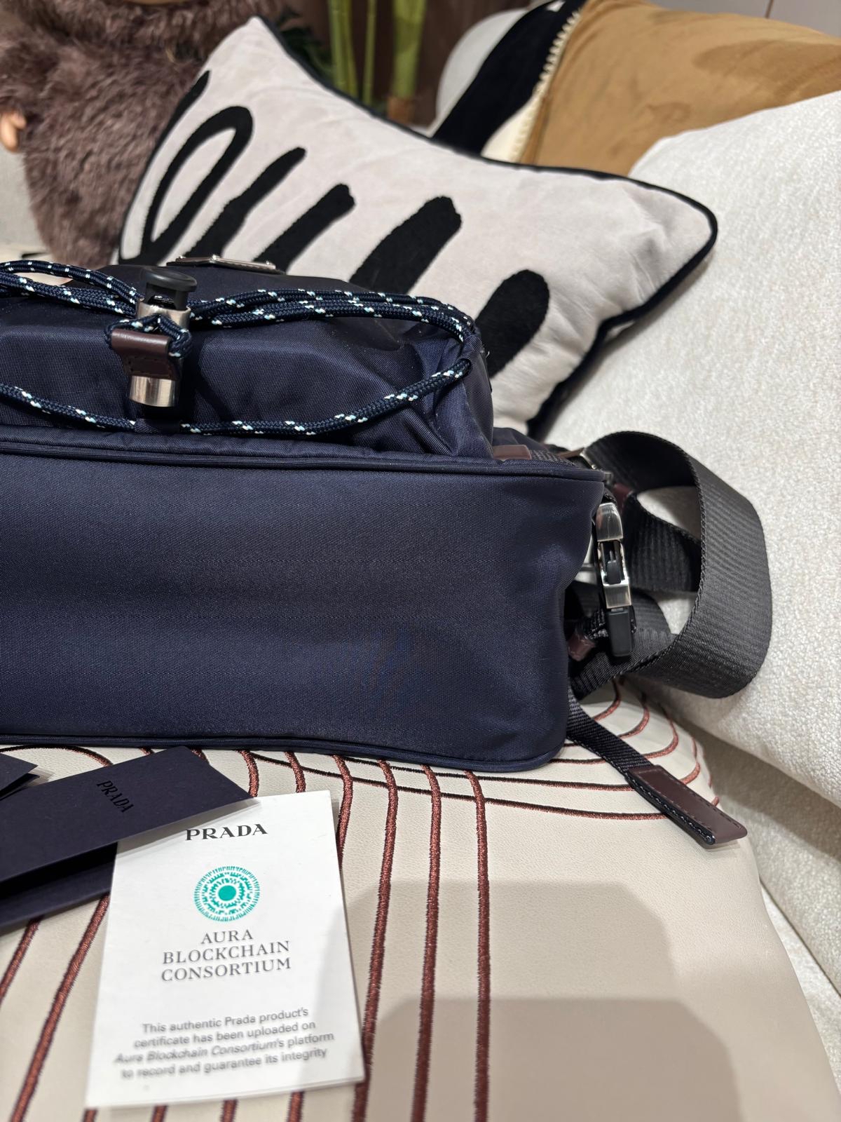 Prada Speedrock Re-Nylon shoulder bag 皮革肩背袋 100%Authentic, 98%New ✅nfc ✅certificate✅Dust bag