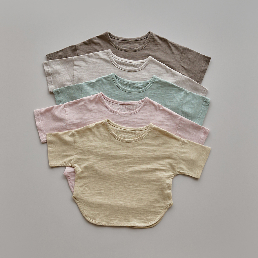 DOTTODOT 竹節紋理純色T恤