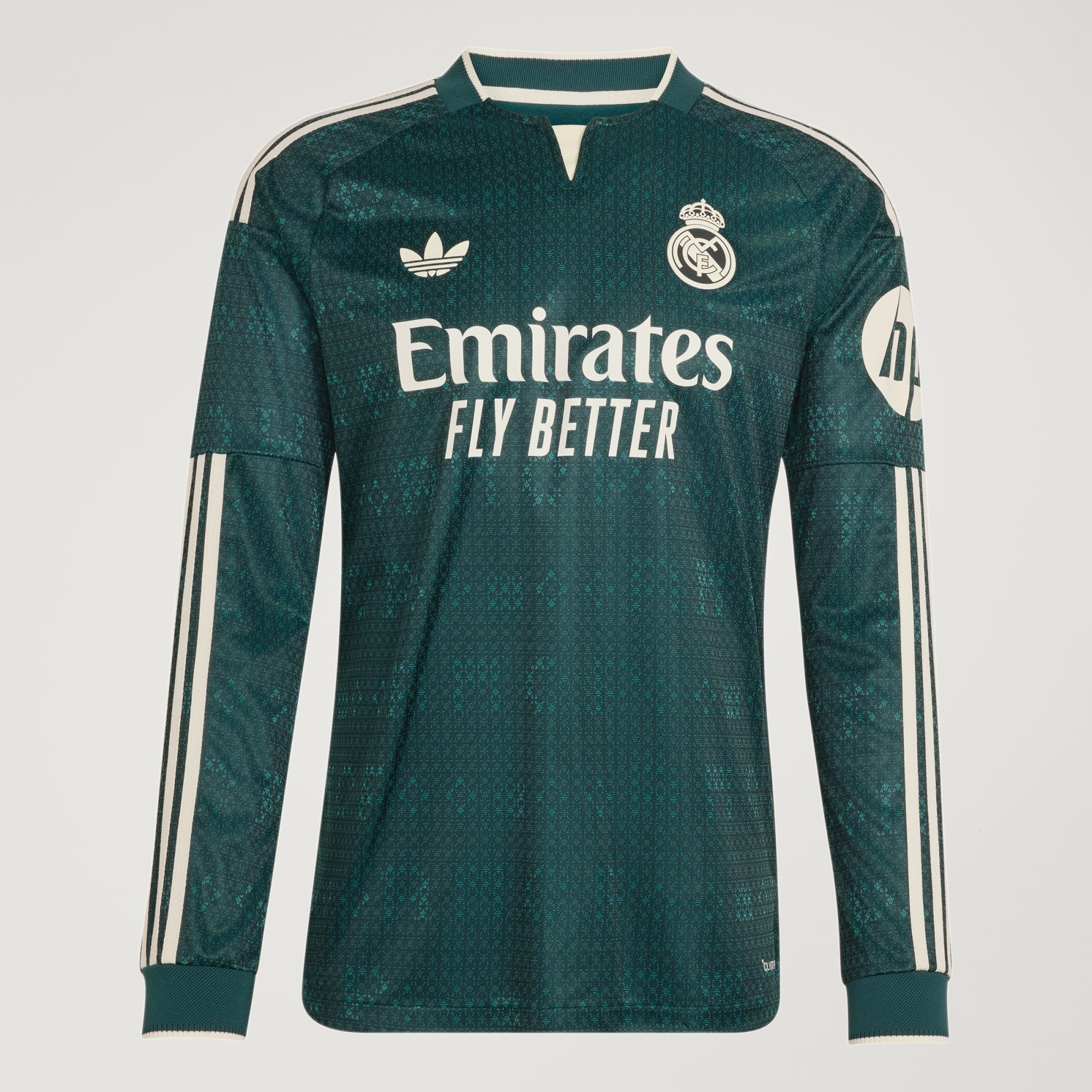 💚典雅的暗綠色調 Adidas Real Madrid 皇家馬德里 2026-27 作客長袖球員版球衣 (可加印字章) KC3980