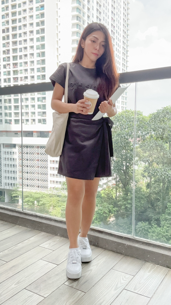 Cheers Letter Casual A-line Dress 美式复古休闲立体字母系带连衣裙(4 colours)