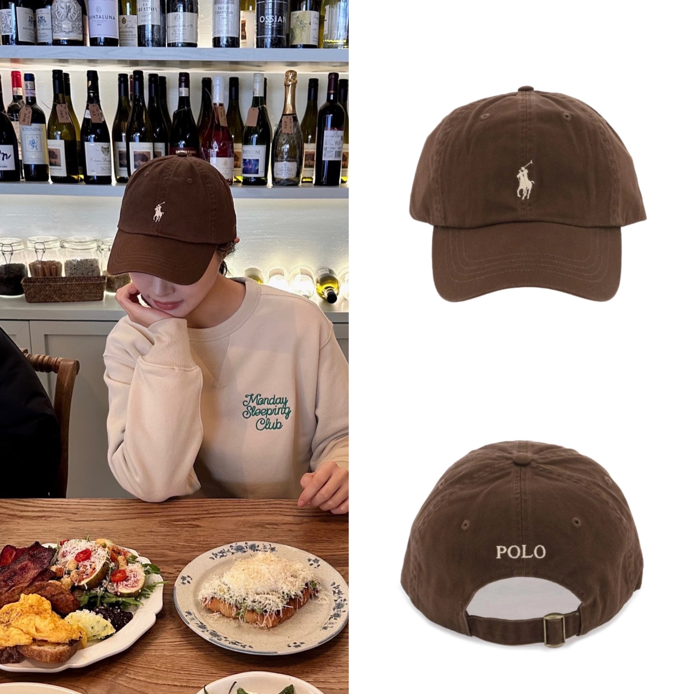 補貨~ 訂貨💖四季必備帽子 Polo Cap  啡色